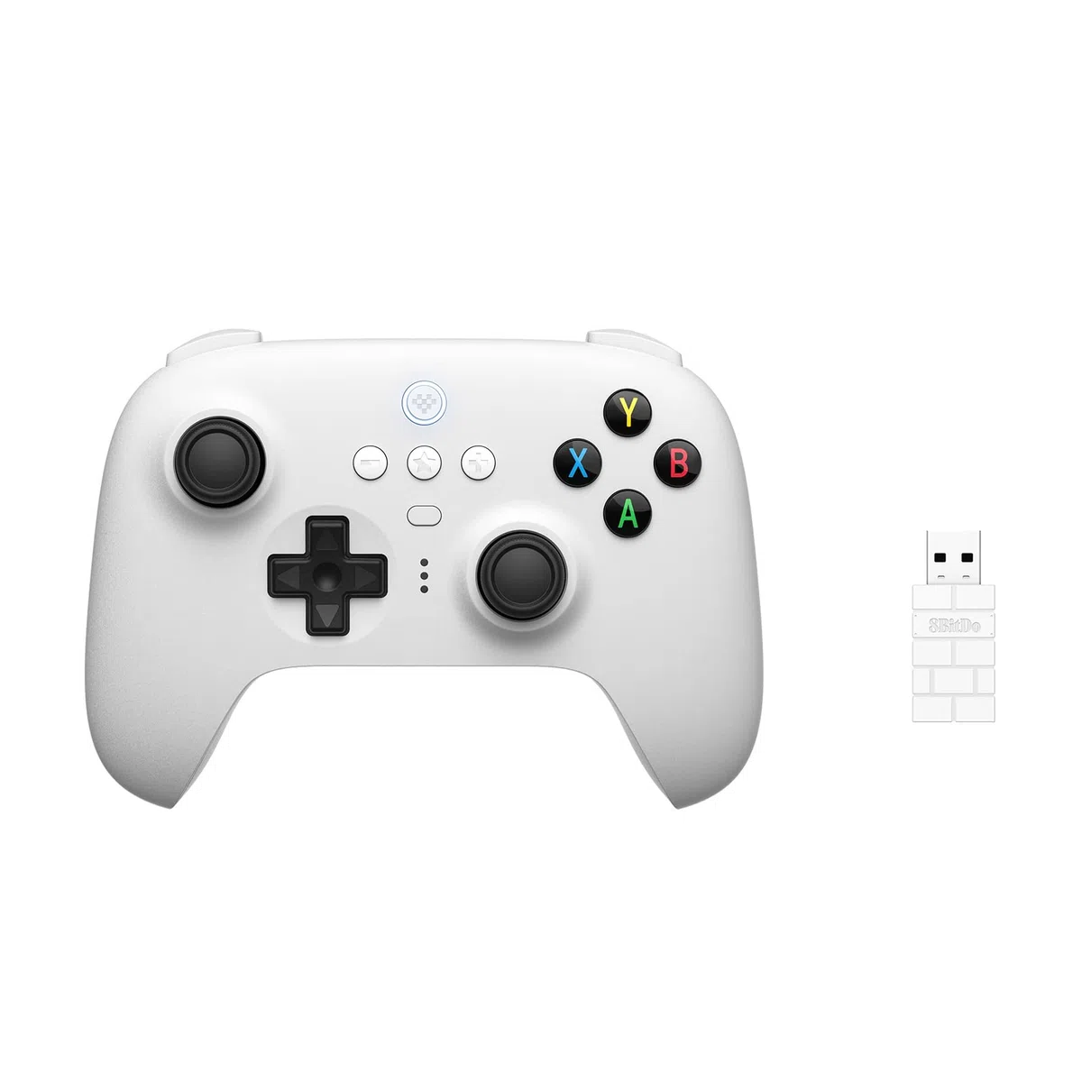 8BitDo Controller Ultimate con dock di ricarica 2.4g per Windows, Android e iOS 16.3+ - Bianco