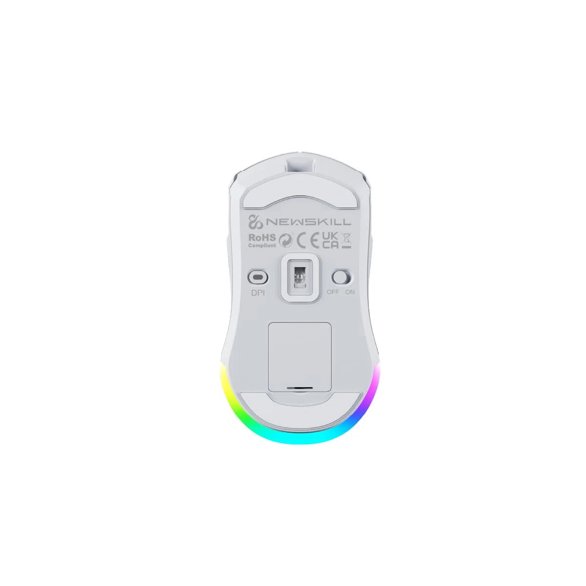 NEWSKILL Chiron Pro Wireless ratón Gaming RGB inalámbrico ambidiestro 16000DPI 8 Botones Sensor PAW3336 Blanco