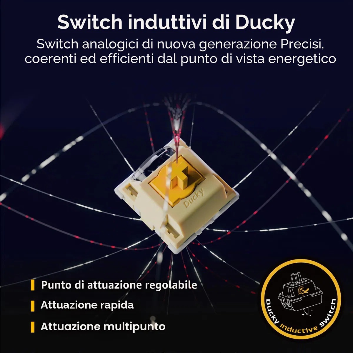 Ducky One X Mini Wireless Gaming Tastatur induktiv Hot Swap RGB - Inductive (DKON2461IST3-DADEPDOECL1AS1)