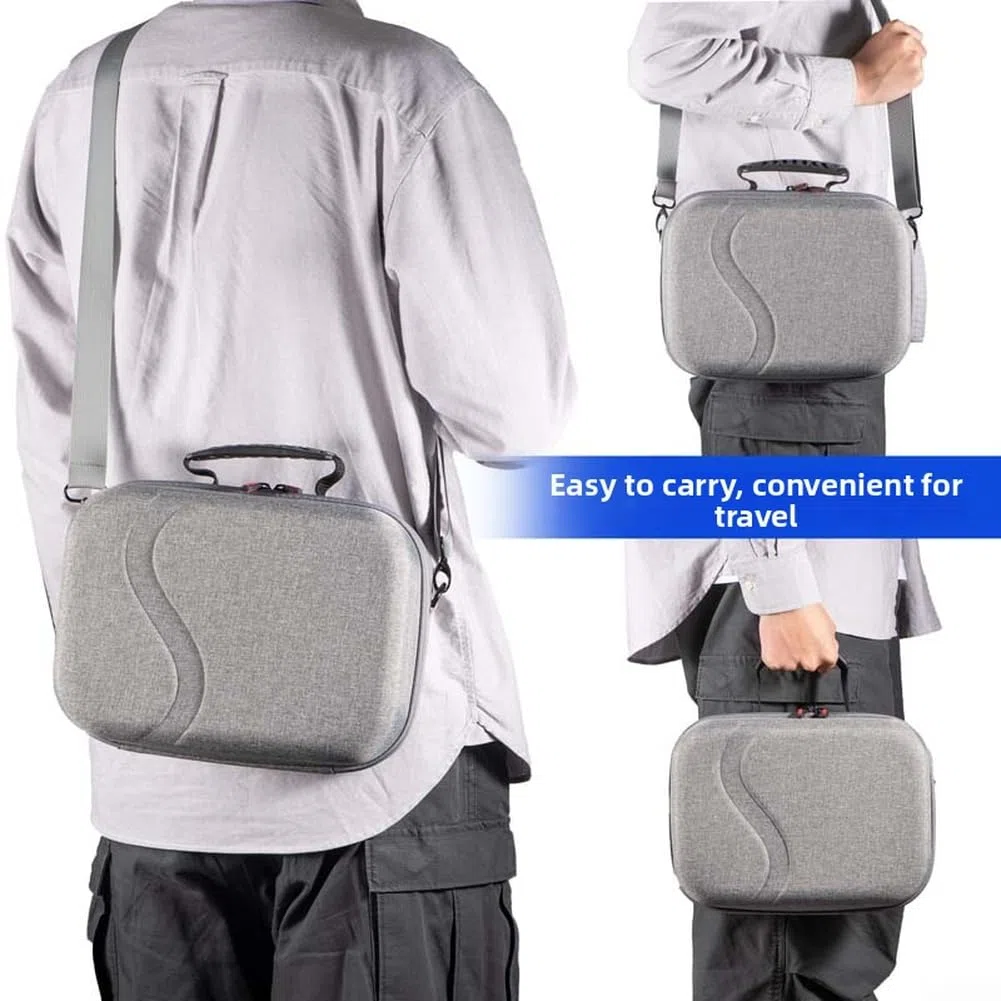 Custodia rigida per Meta 3S, custodia protettiva antiurto in EVA con scomparto per accessori per occhiali VR, controller e cavi, custodia portatile, nero (nero)