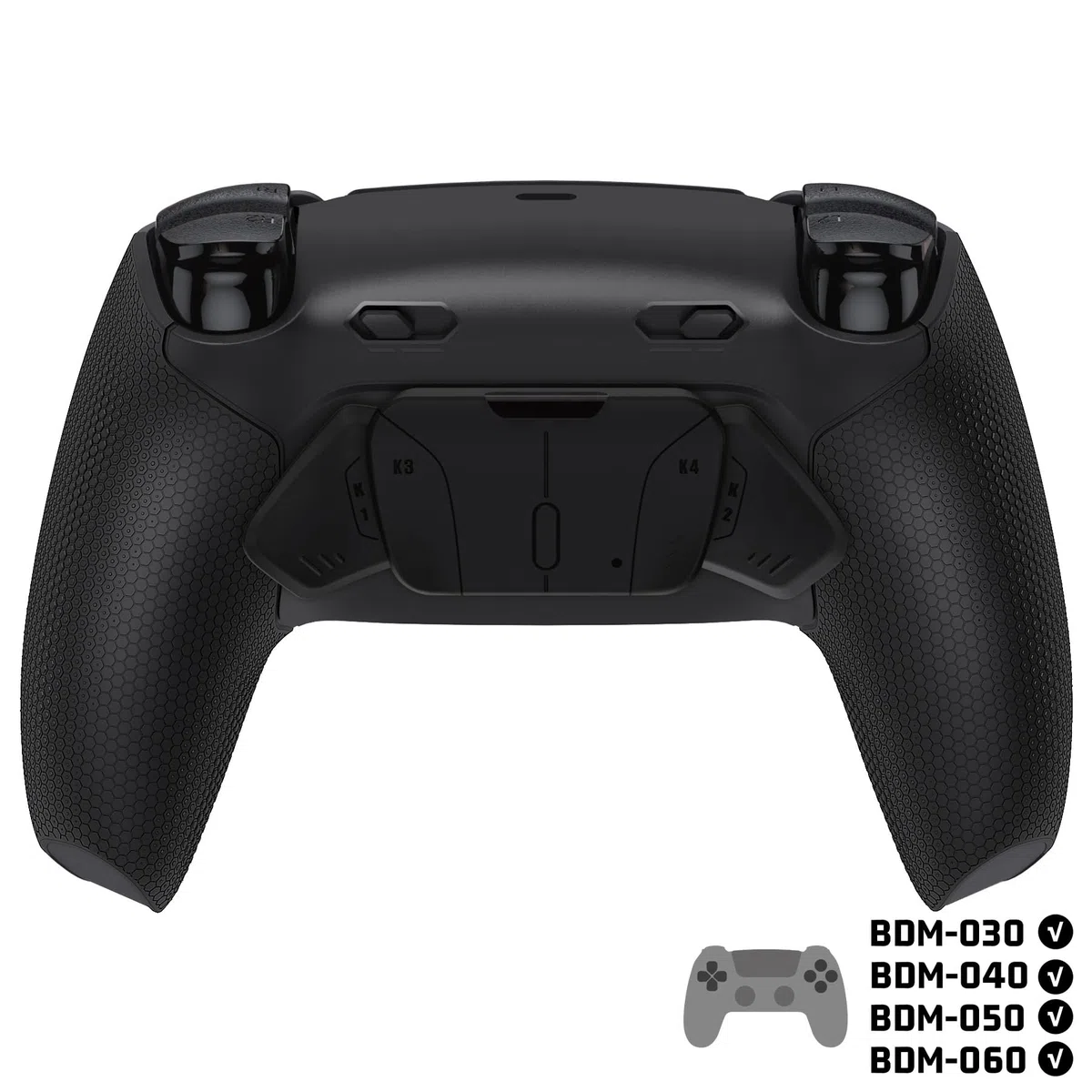 eXtremeRate RISE4 Plus MAX Remap Kit per ps5 Controller BDM-030 040 050 060, 4 Palette Posteriori Programmabili & Clicky Trigger Stop per ps5 Joystick - Senza Controller, Nero&Nero