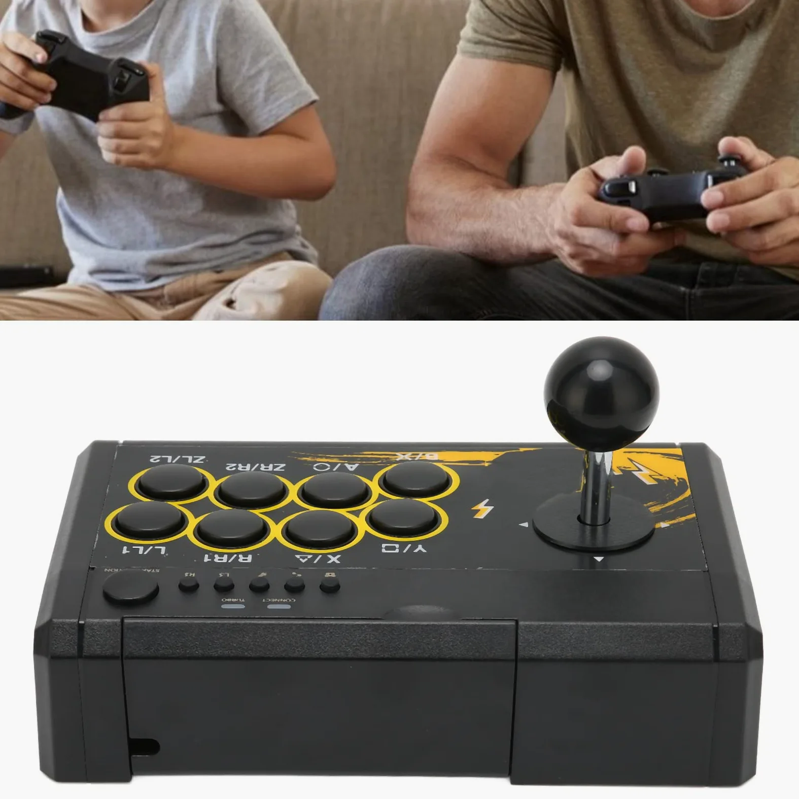 ADITAM Controller di gioco per PC cablato Joystick di gioco cablato USB Controller di combattimento arcade retrò Console di gioco Gamepad per PS3 per PS4 per Switch PC Double the comfort