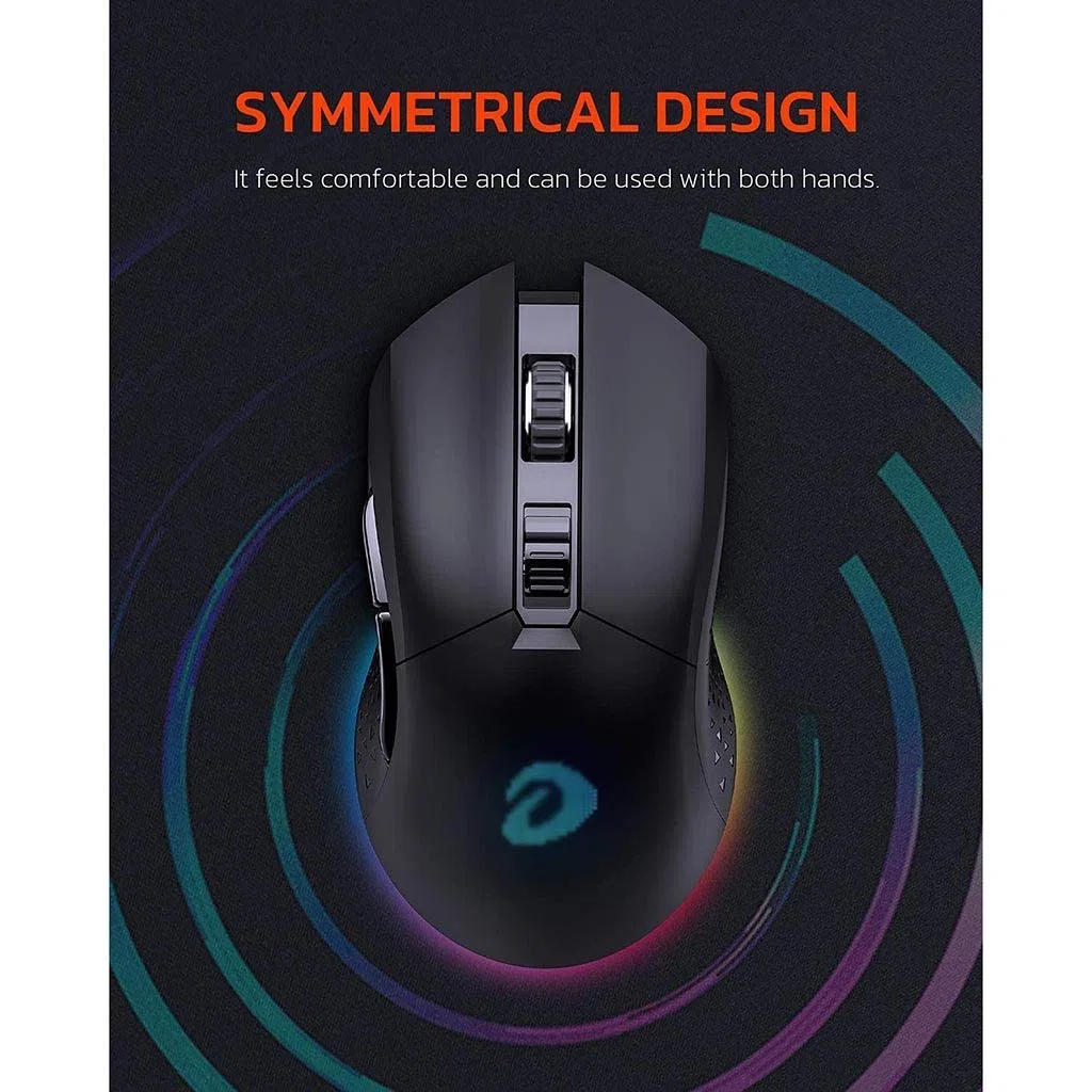RajoNN Mouse Wireless Mouse, Mouse da Gioco cablati RGB di Tipo C con 7 Pulsanti programmabili, Mouse da Gioco RGB Ricaricabili 10000 DPI, 150 IPS, Frequenza di Polling 1000 Hz, per PC e