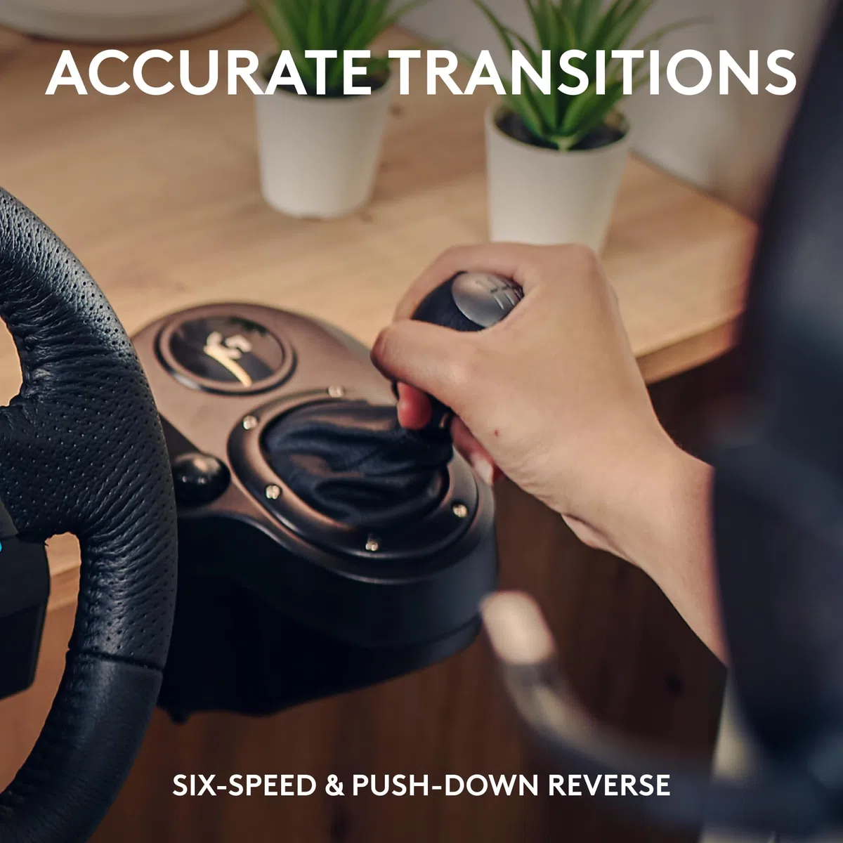 Logitech G923 Volante da Corsa e Pedali per Xbox One e PC, Presa Inglese - Nero & Driving Force Leva di Cambio, 6 Marce di Velocità con manopola ad H, Pomello del Cambio ‎in Vera Pelle, Nero