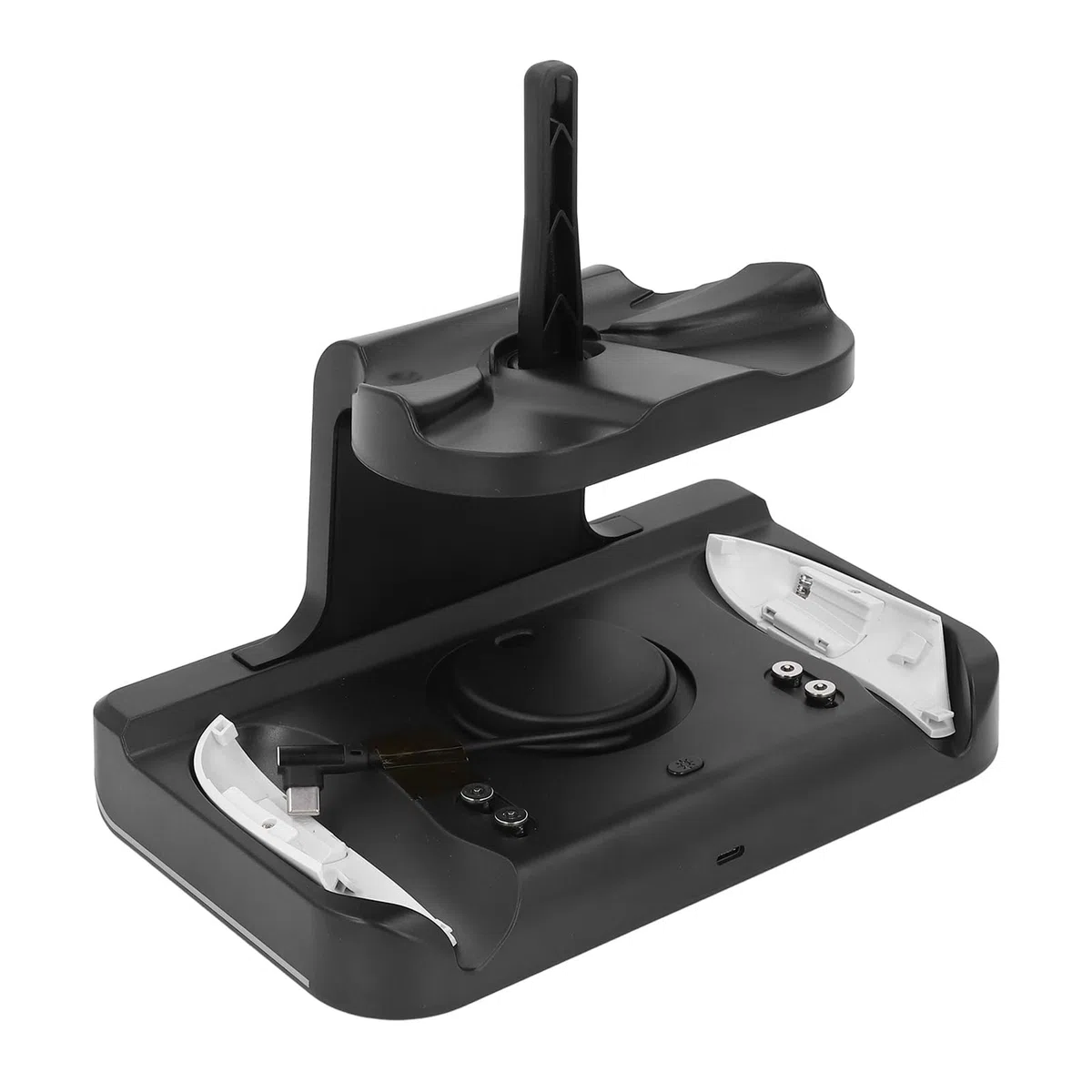 Gedourain Supporto di Ricarica per Controller VR Comoda Ricarica Rapida Illuminazione RGB Stazione di per Controller per Cuffie VR per Giocatori Materiale ABS (Nera)