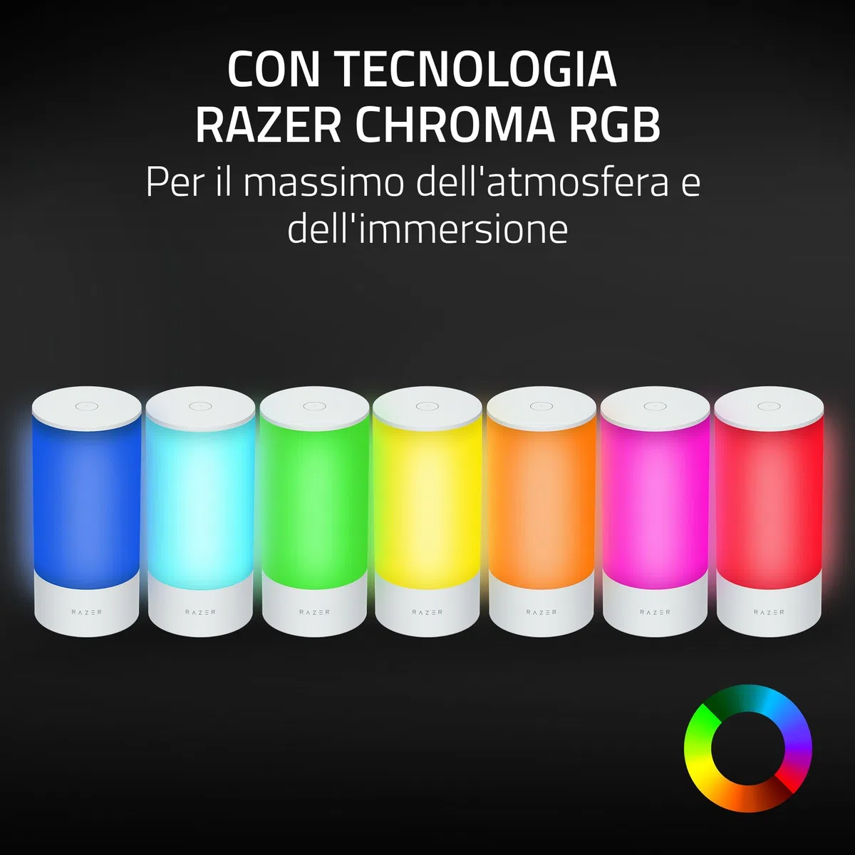 Razer Aether Lampada smart - Lampada LED per case smart (Illuminazione omnidirezionale, Con tecnologia Chroma RGB, Compatibilità con Matter, Funziona con l'app Casa Smart