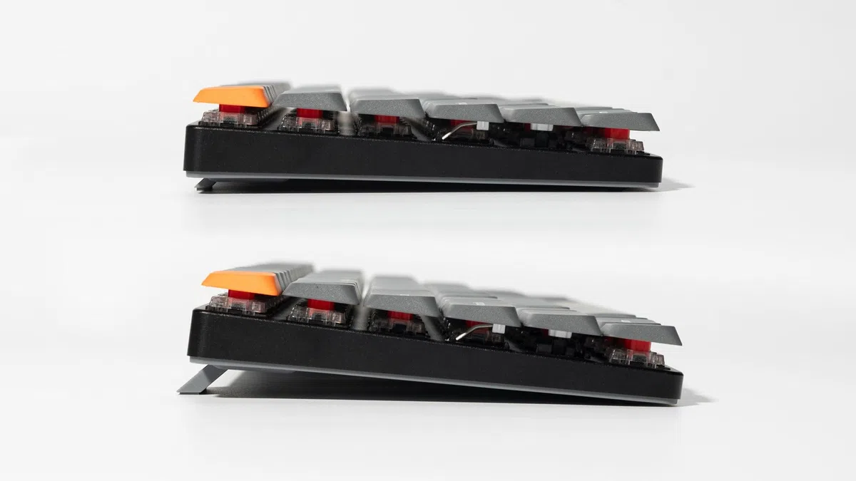 Keychron K1 Max Tastiera Meccanica Custom ultrasottile QMK/VIA Bluetooth wireless/cablata USB, 2.4 GHz Hot Swappable TKL Layout, RGB-LED, Gaming Tastiera con Low-Profile Gateron Red Switch