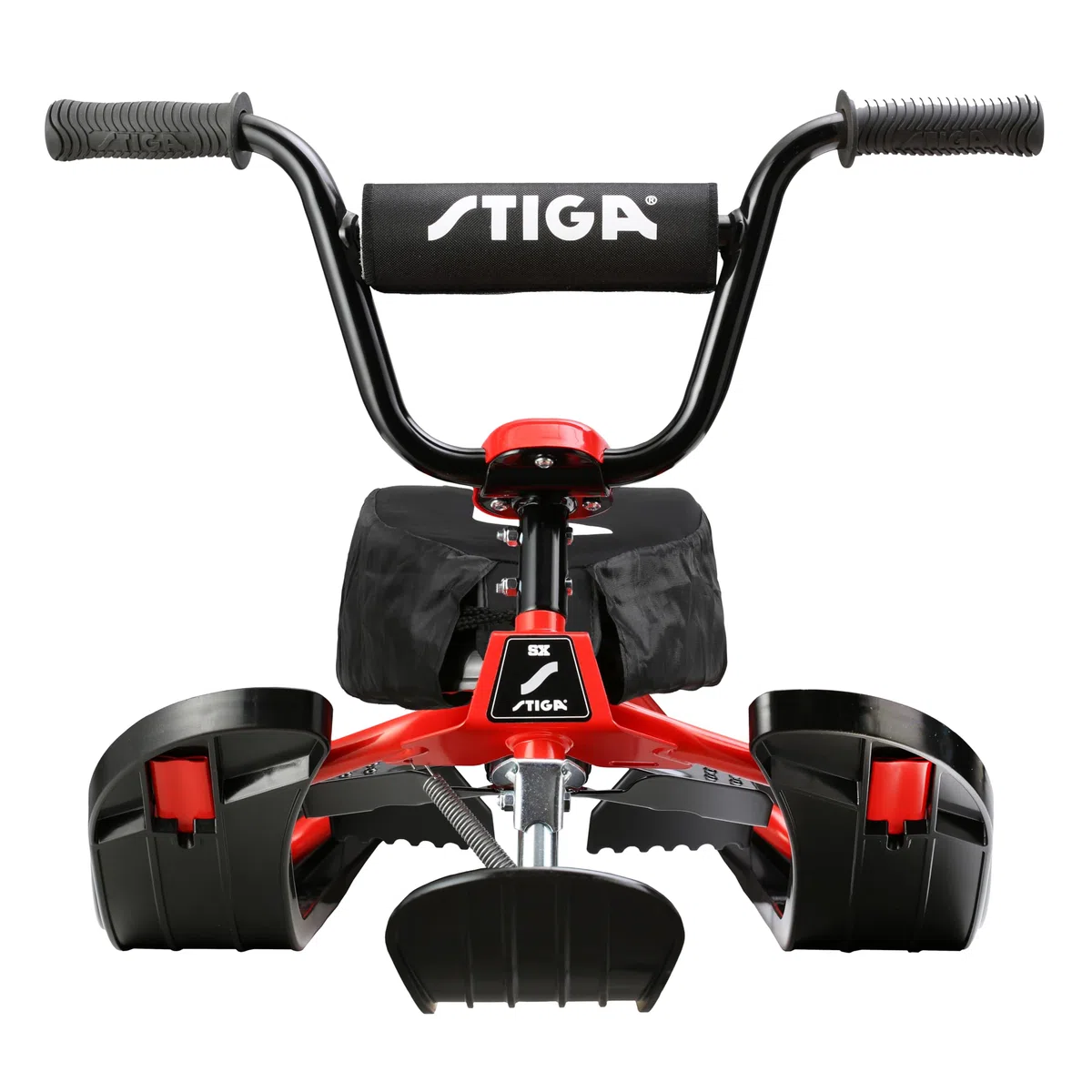 STIGA Snowracer Curve SX - Slittino da Neve con Manubrio BMX, Telaio in Acciaio Robusto, Sci Twintip e Carving, Freno di Sicurezza, adatto dai 7 Anni, Peso Massimo 90 kg