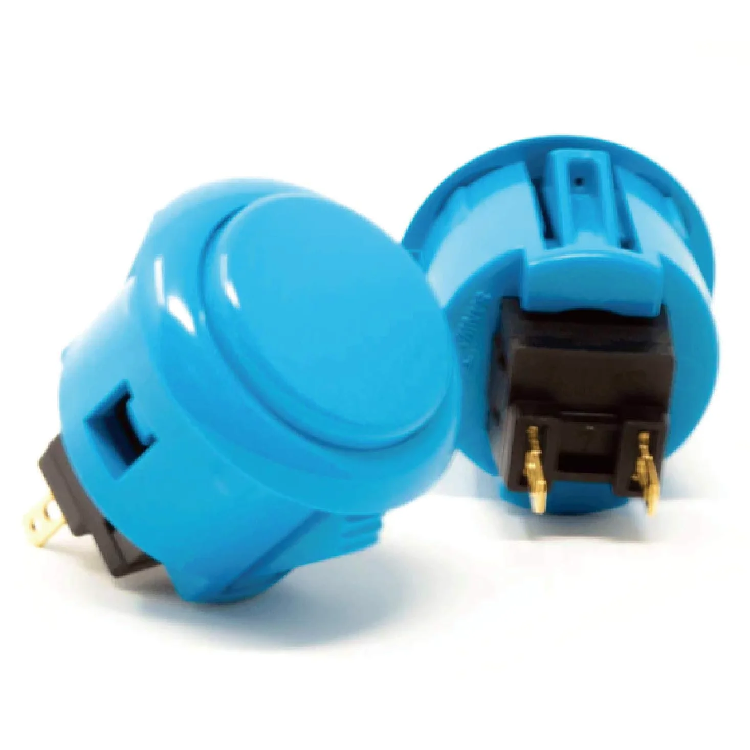 Sanwa JLF-TP-8YT Joystick + Sanwa 8 pezzi OBSF-30 Push Button Bundle Kit Colore: Azzurro - per gioco arcade 4 e 8 vie regolabile, joystick per videogiochi