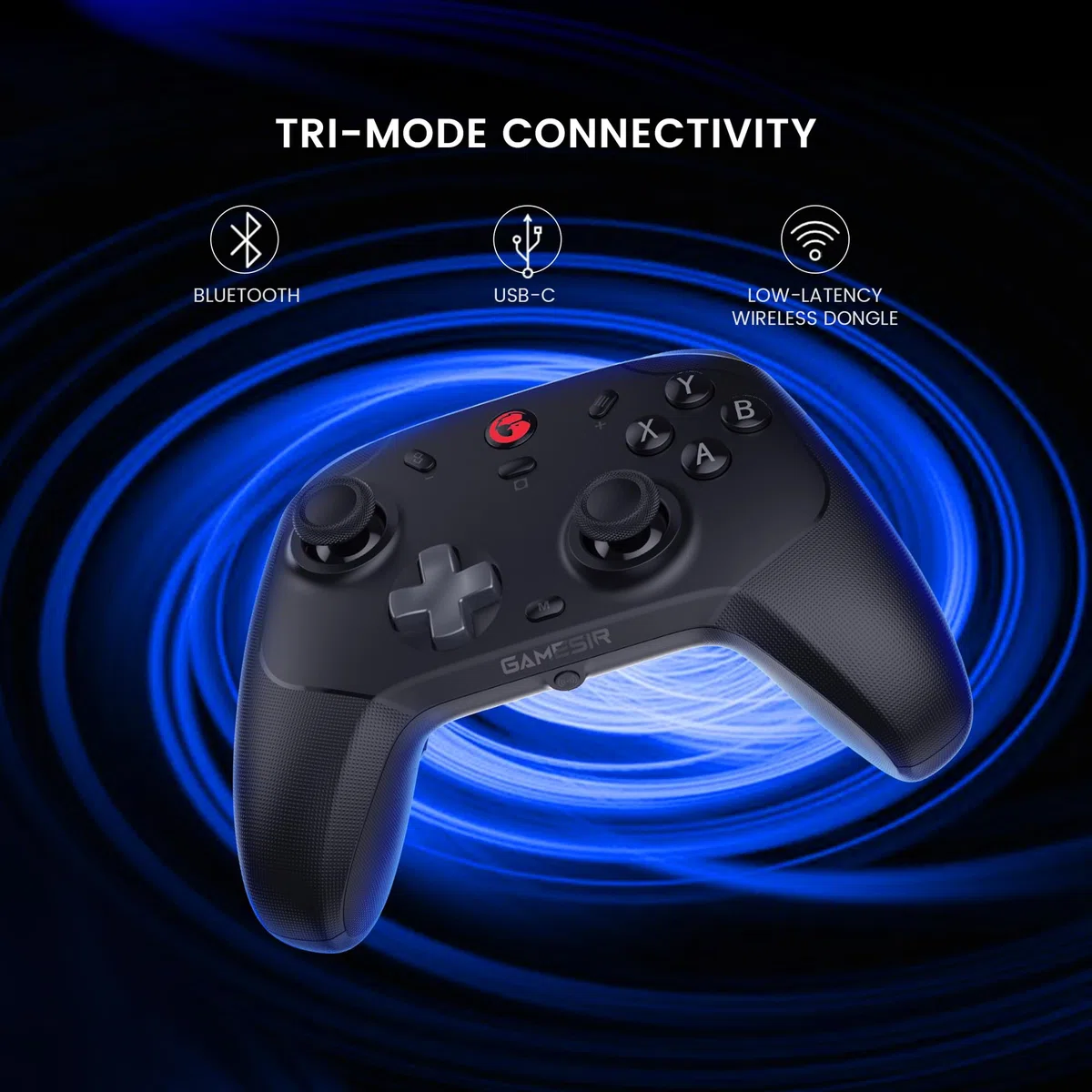 GameSir T4 Cyclone Pro Controller wireless Pro per PC/Switch/Lite/OLED, Controller PC con joystick con rilevamento effetto Hall, compatibile con Android, iOS, Steam Deck e Windows (Nero)