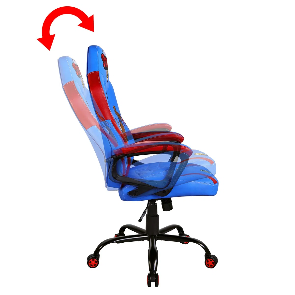 SUBSONIC - Sedia da Gioco Brawl Stars El Primo per Bambini e Ragazzi - Poltrona da Ufficio Ergonomica con Dchiuma ad Alta Densità, Meccanismo Basculante e Comodi Braccioli - Altezza Regolabile - Blu