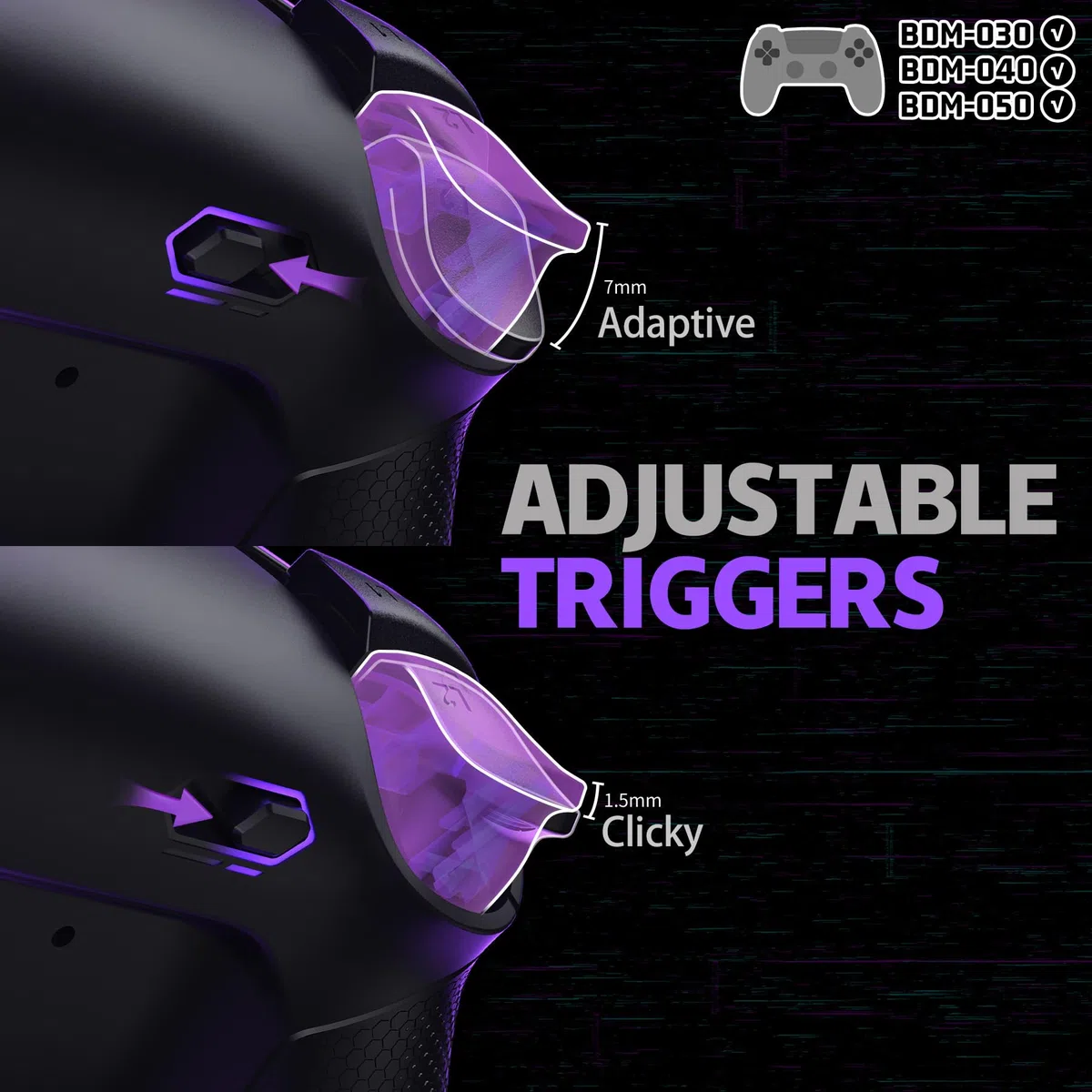 eXtremeRate RISE Plus MAX RMB Tasti Aggiuntivi per ps5 Controller BDM-030/040/050,Palette Posteriori Metallo Clicky Trigger Stop Remap Kit per ps5 Joystick-Senza Controller-Nero
