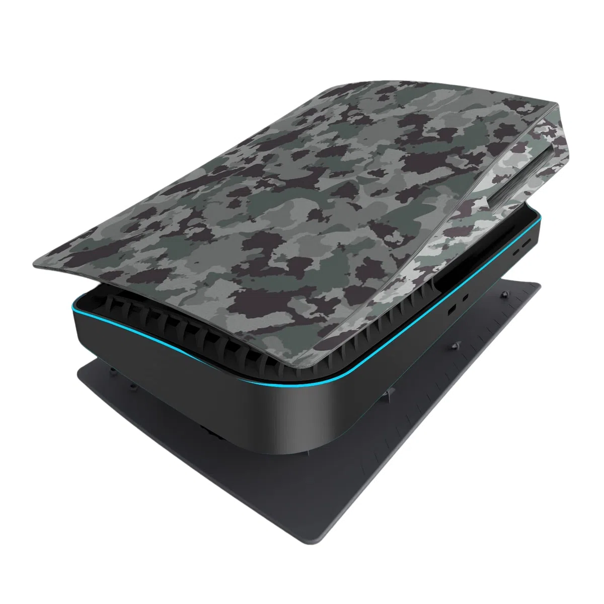 Copertura frontale per console PS5 Disc Edition, accessori per Playstation 5, pannelli protettivi di ricambio (grigio mimetico)