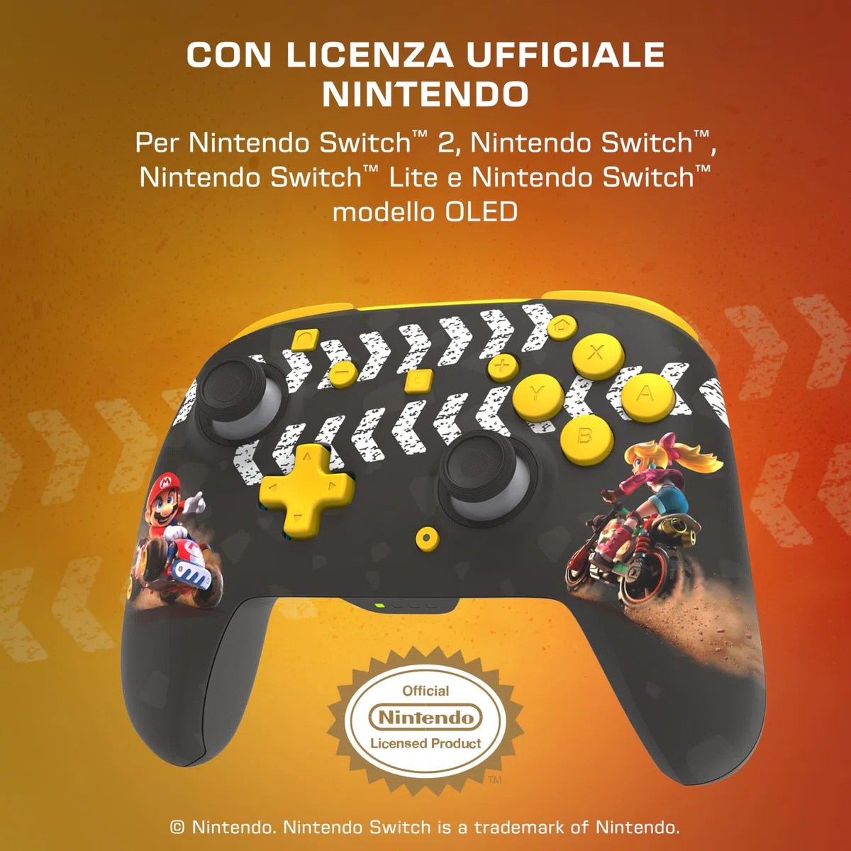 Turtle Beach Rematch Mario Kart World Controller da gaming wireless per Nintendo Switch. Funziona anche con Nintendo Switch 2
