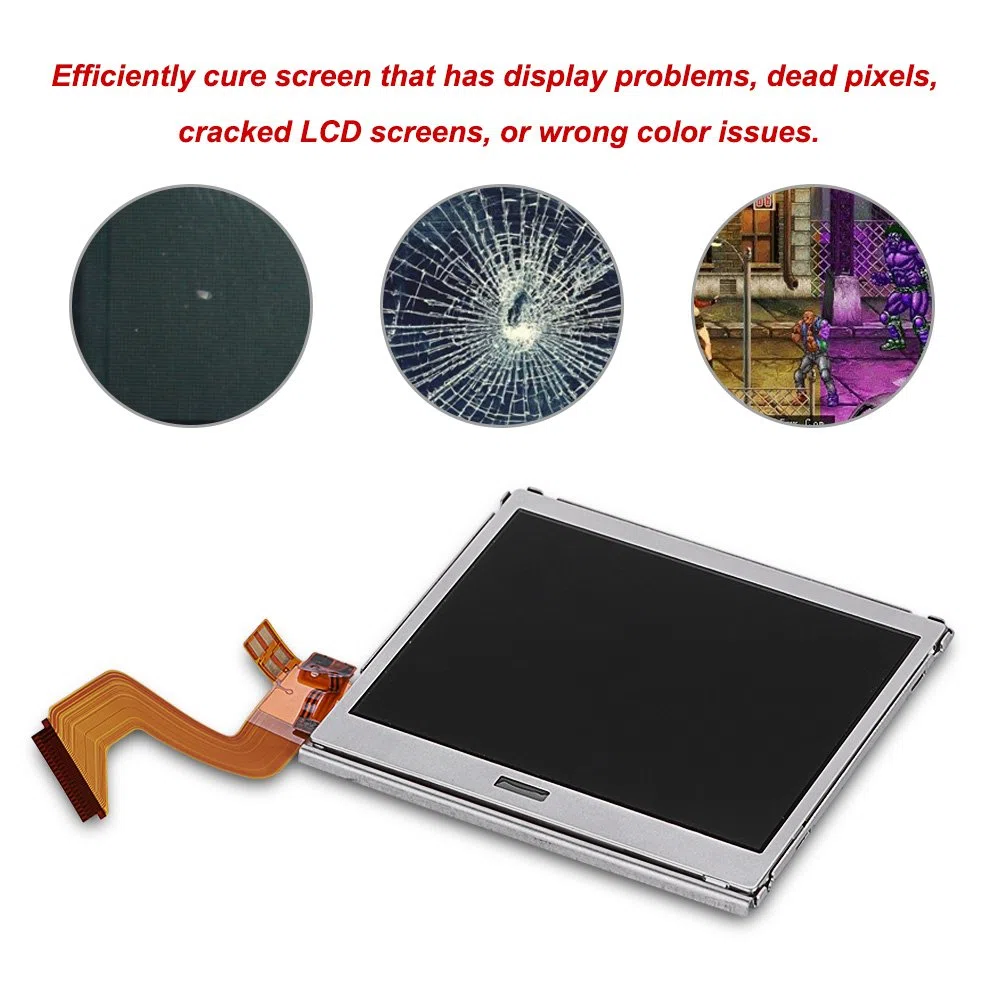 VBESTLIFE Display di Ricambio per NDSL, LCD Glass ricambi di Superiore/Inferiore dello Schermo per NDSL (Schermo Superiore)