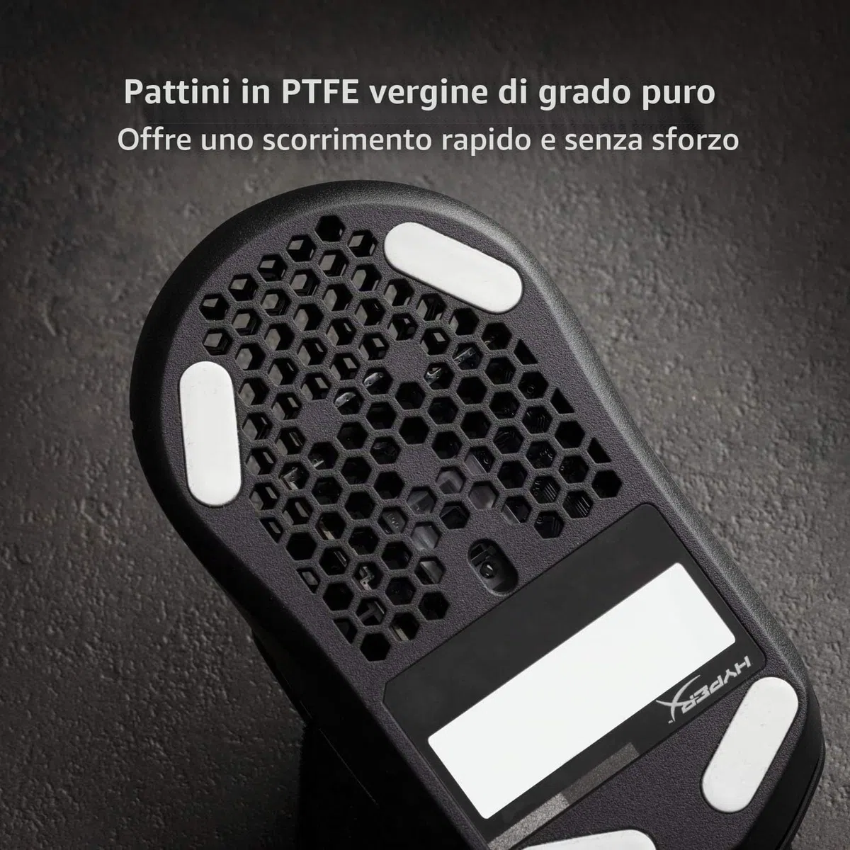 HyperX Pulsefire Haste, Mouse Gaming Cablato, Illuminazione RGB, 6 Tasti Programmabili, 16000 DPI, Resistenza a 60 Milioni di Clic, Cavo HyperFlex, Compatibile con con Varie Piattaforme, Bianco/Rosa