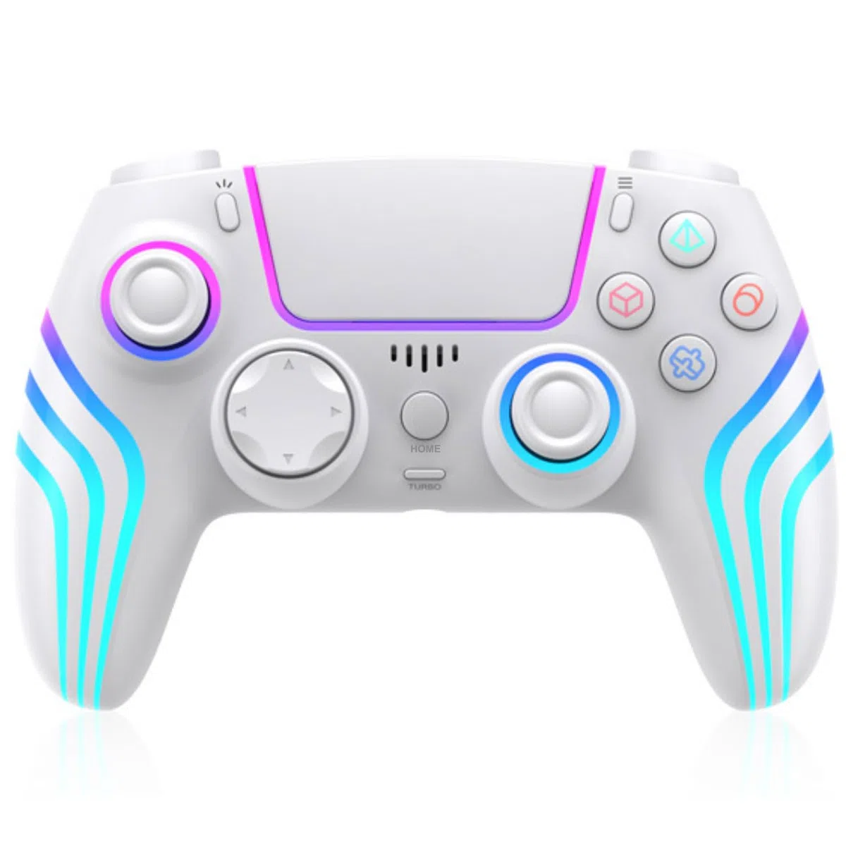 Controller di gioco wireless RGB per PlayStation 5, gamepad di ricambio Bluetooth per PS-5/PC Windows, ricaricabile, con sensore di movimento a doppia vibrazione, joystick con batteria da 1500 mAh