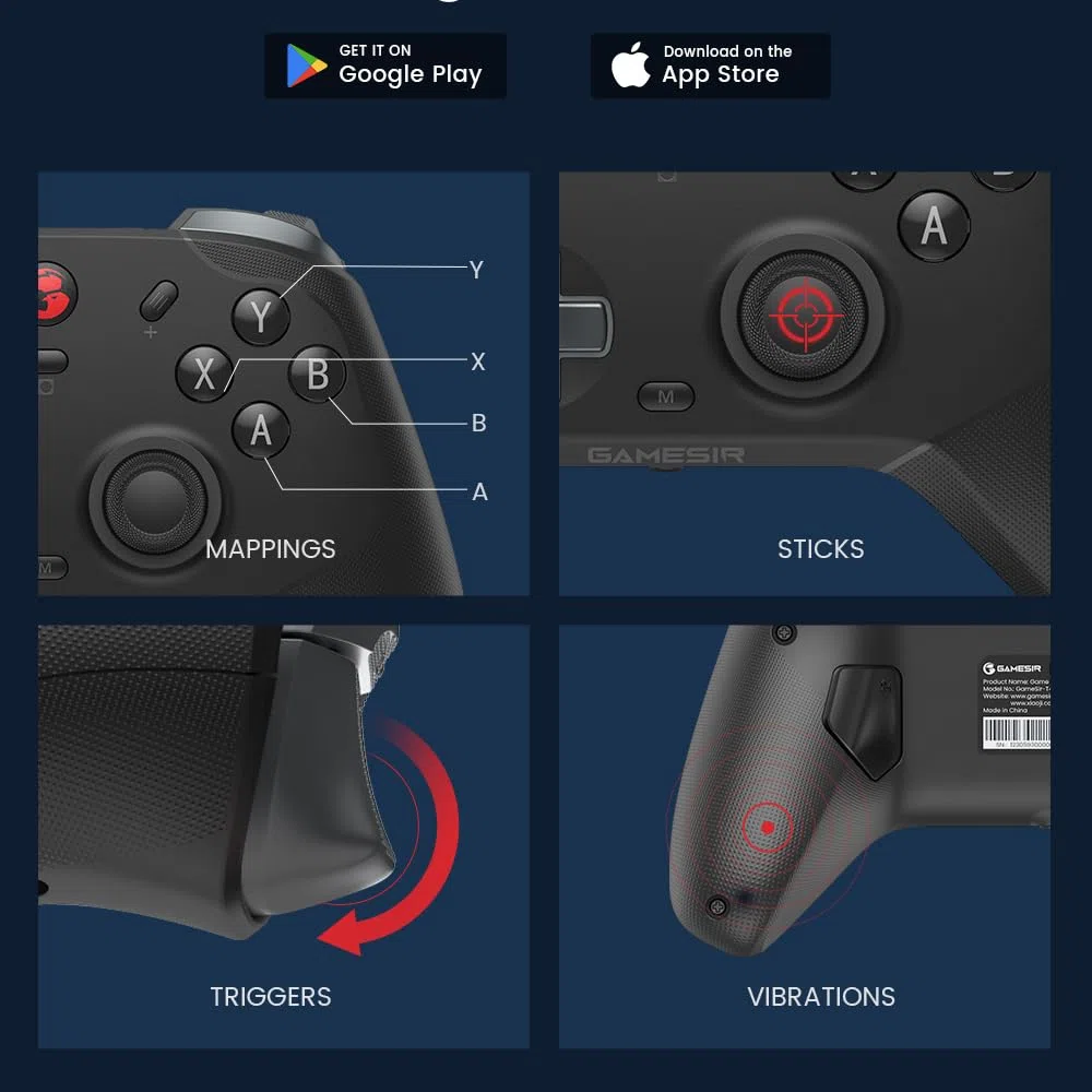 GameSir T4 Cyclone Pro Controller wireless Pro per PC/Switch/Lite/OLED, Controller PC con joystick con rilevamento effetto Hall, compatibile con Android, iOS, Steam Deck e Windows (Nero)
