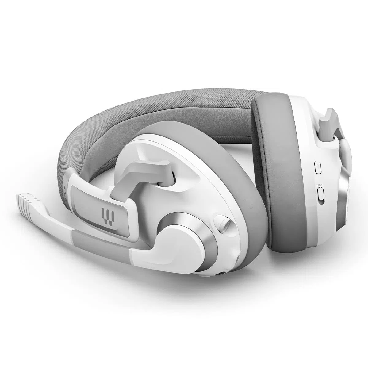 EPOS H3Pro Cuffie Gaming Ibride PC con Mic, Cancellazione Rumore, Cuffie Gaming Wireless Regolabili, Mix Audio con Pulsante, Bluetooth e Gaming Suite, Suono Surround, Per Windows 10 (bianca)