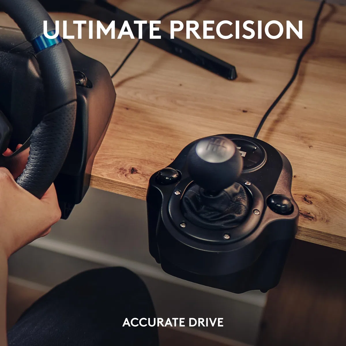 Logitech G923 Volante da Corsa e Pedali per Xbox One e PC, Presa Inglese - Nero & Driving Force Leva di Cambio, 6 Marce di Velocità con manopola ad H, Pomello del Cambio ‎in Vera Pelle, Nero