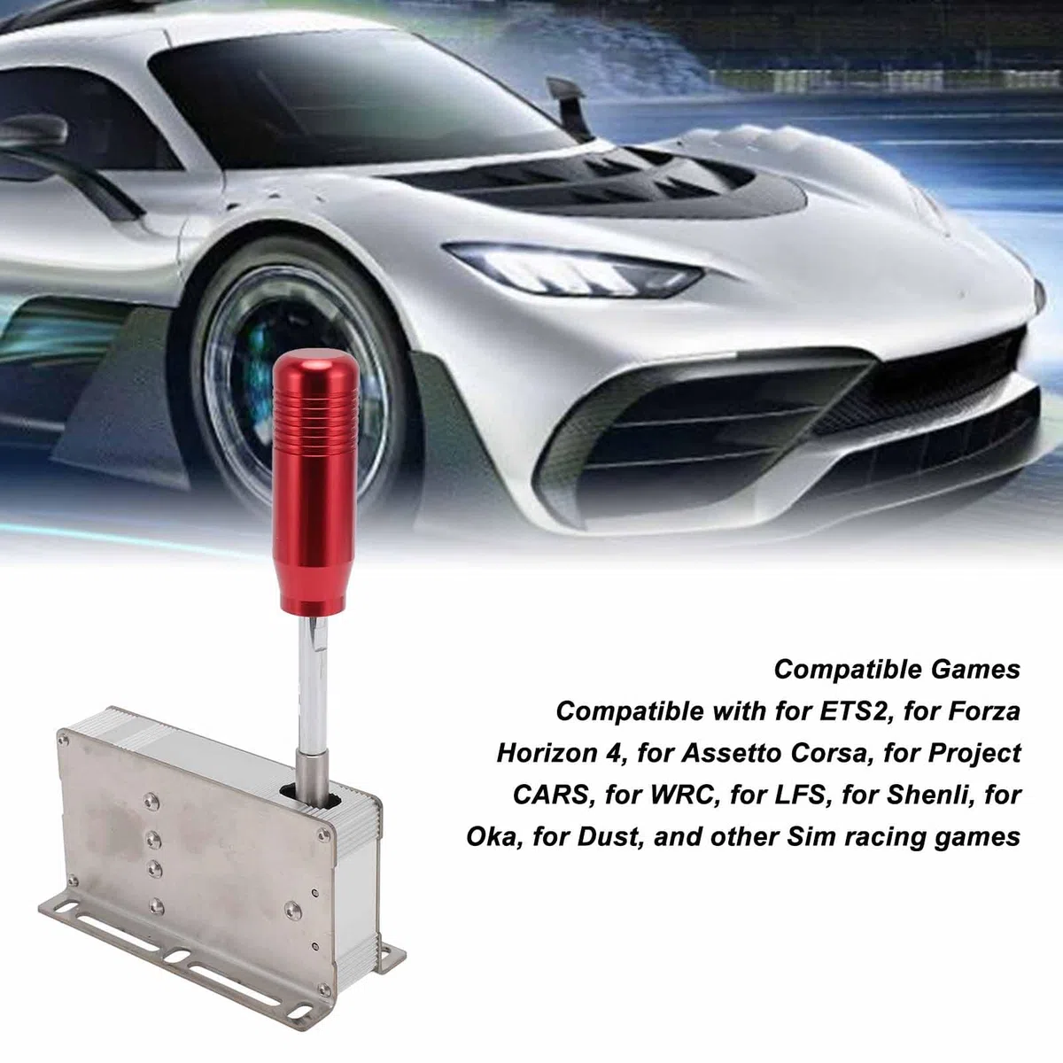 USB Racing Game Shifter Responsive Sequential Shifter per per T300 PC Sim Appassionati di Giochi di Corse Plug and Play (BLUE) (rosso)