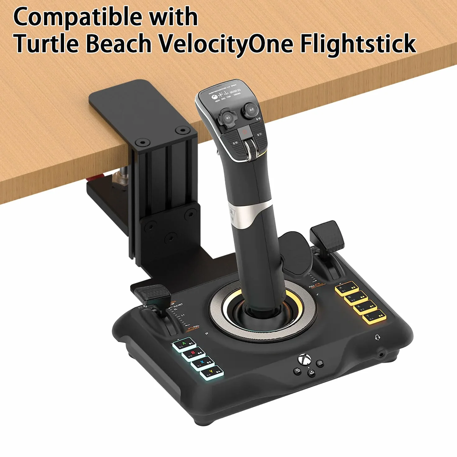 Supporto per il fissaggio su scrivania compatibile con Thrustmaster T.Flight Hotas One/Hotas 4/Stick X, SimTask Farmstick, VelocityOne Flightstick, G Extreme 3D Pro Joystick USB, WINWING URSA MINOR Jo