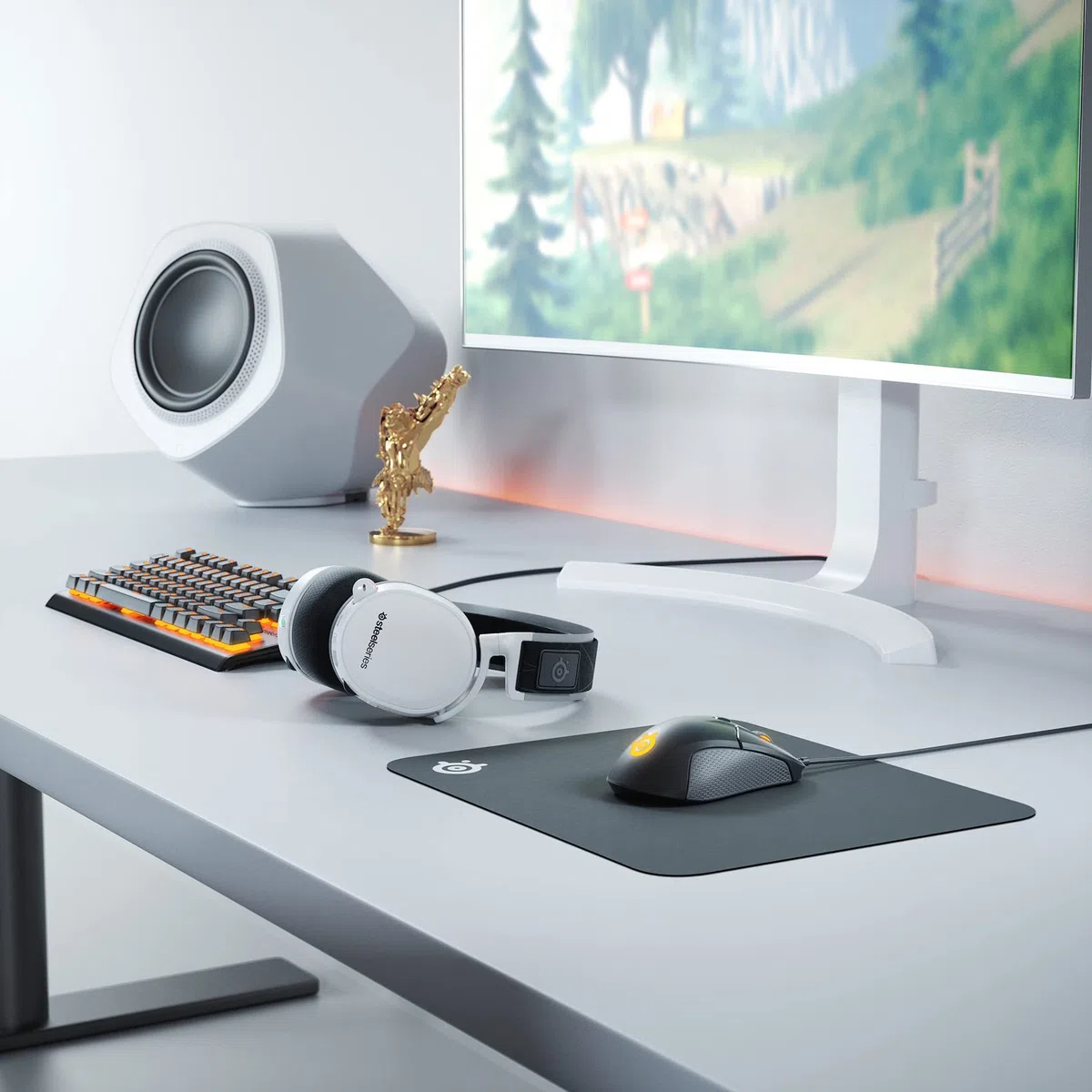 SteelSeries Arctis 7 Cuffie da Gioco - Wireless Senza Perdite - Tecnologia Surround DTS Headphone:X v2.0 per PC e PlayStation 5/PS4 - 10 - 40.000 Hz, Bianco