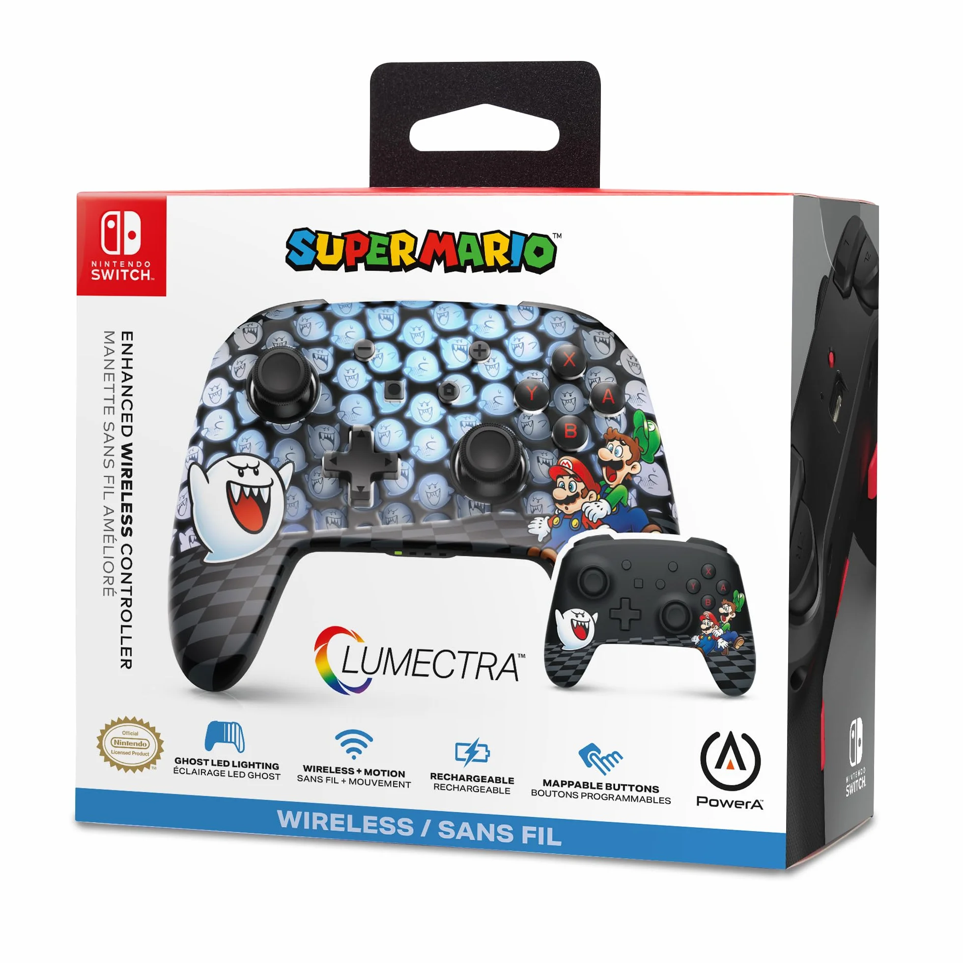 PowerA Enhanced Wireless Controller for Nintendo Switch with Lumectra - Peek-A-Boo