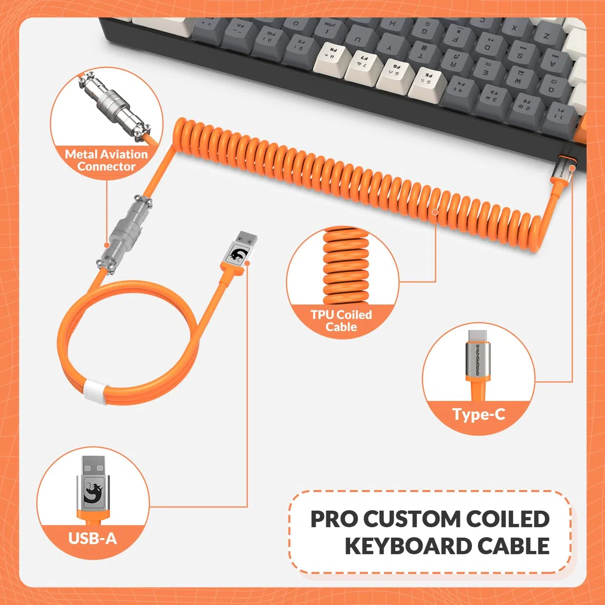 Yindiao ZIYOULANG T8 60% Tastiera da Gioco Meccanica, Layout Compatto TKL 68 Tasti, Retroilluminata a 18 RGB, Interruttori Marroni, Anti-ghosting, Cavo USB-C Spirale Pro, per PC, Mac, PS4-Milk Shake