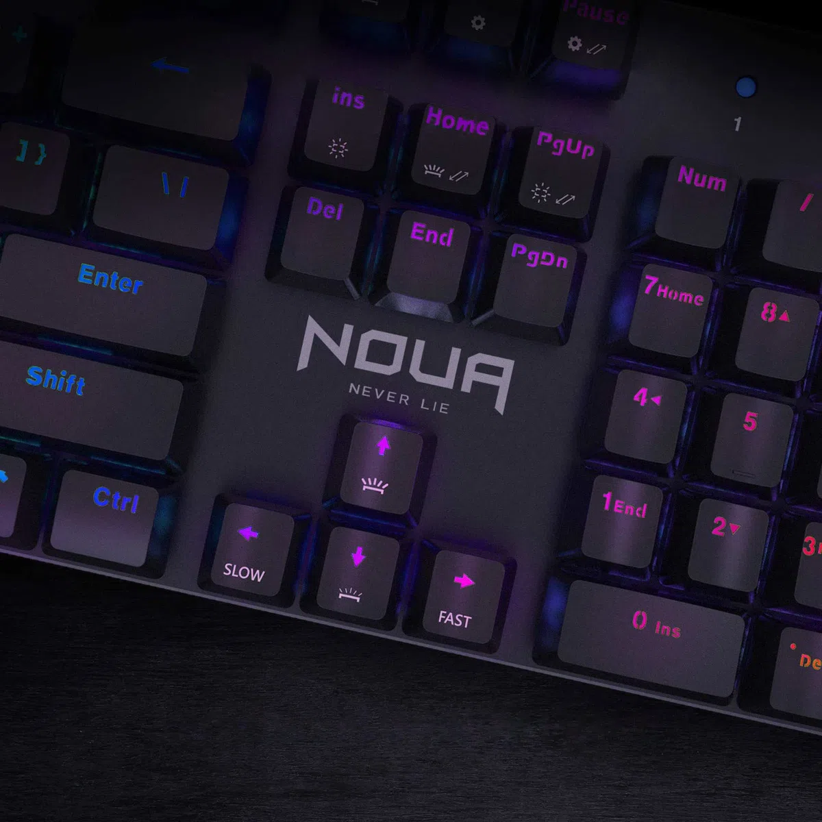 Noua Raid Tastiera Meccanica Gaming Switch Ottici RGB ITA 105 Tasti | Anti-ghosting, USB, 12 Tasti Multimediali, Retroilluminazione RGB Software, Antiscivolo
