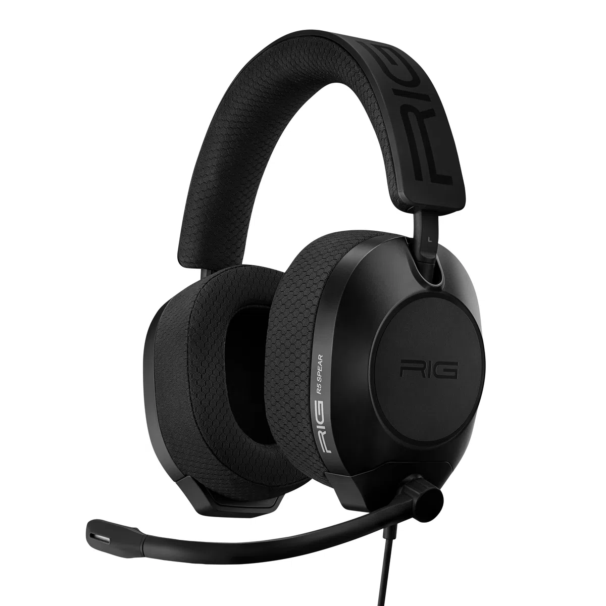 RIG R5 Spear PRO HC - Cuffie da gioco multipiattaforma cablate per PS5, PS4, Xbox Series X|S, Nintendo Switch/Switch 2, PC, driver in grafene da 40 mm, audio Dolby Atmos 3D, microfono flip-to-mute
