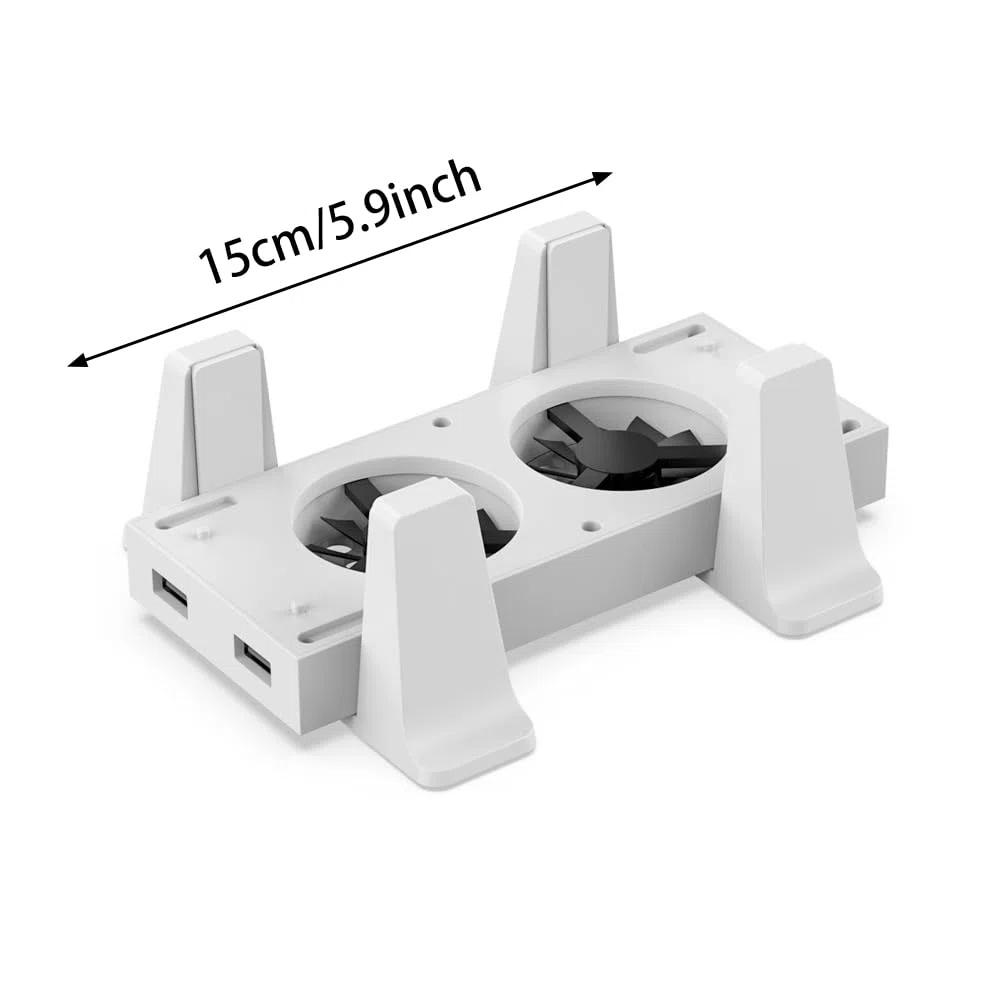 Supporto verticale con ventola di raffreddamento e porte USB, sistema di raffreddamento rimovibile per console serie S, design salvaspazio per prestazioni di gioco migliorate