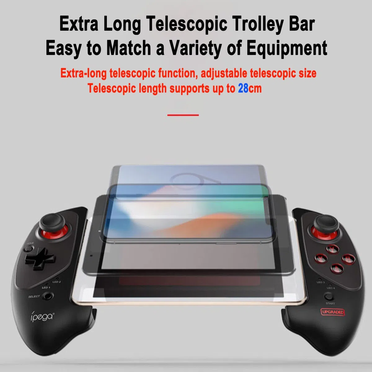 PG-9083S Gamepad Estensibile telescopico Bluetooth per Smartphone/Tablet, Joystick per Controller di Gioco, Compatibile con Android/iOS.Connetti Direttamente, Facile da Usare
