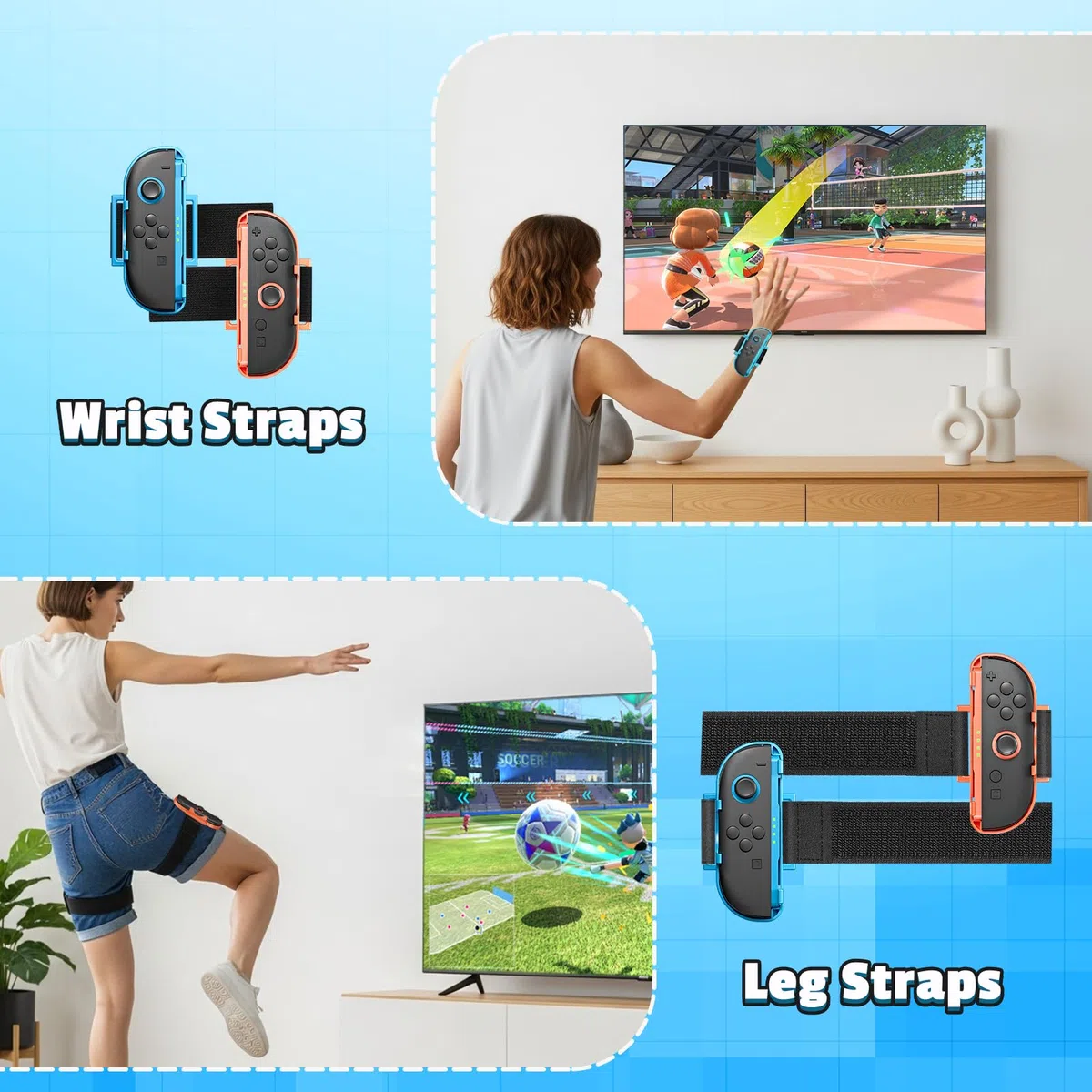 Switch 18 in 1 2 accessori sportivi, per Nintendo 2 2025 Switch Games, set di accessori per giochi divertenti per feste in famiglia per bambini/adulti Switch 2 giochi sportivi