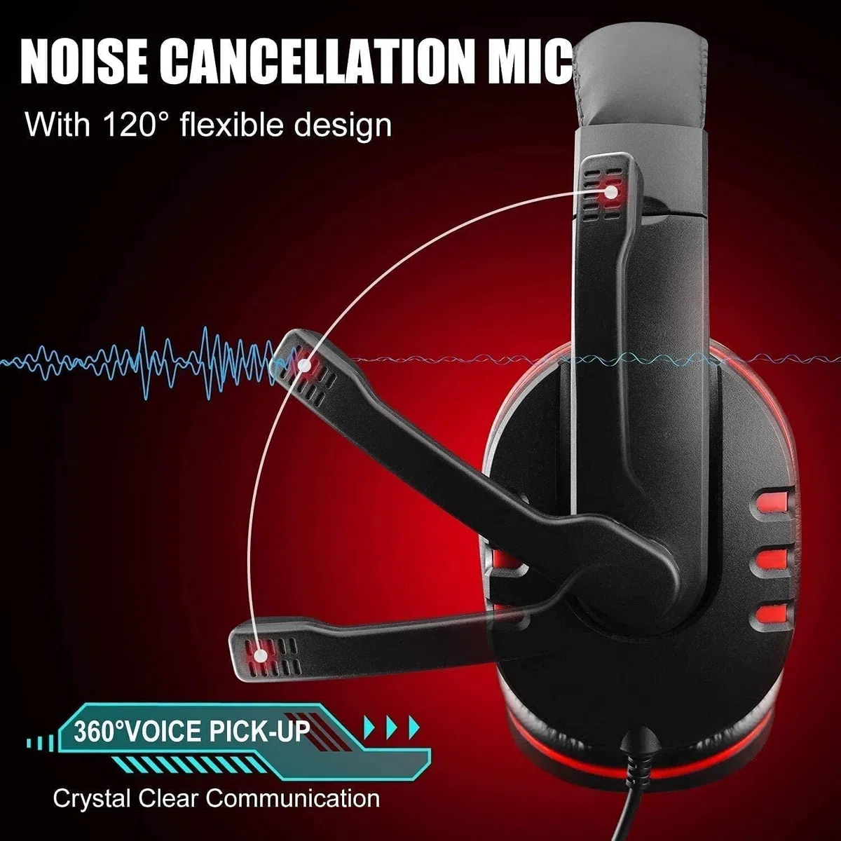 ARTSZY Gaming Aurnodastro for Le Cuffie del Suono Surround con Il Microfono Che annulla Il Rumore- Auricolari Memory Foam Luci for Laptop