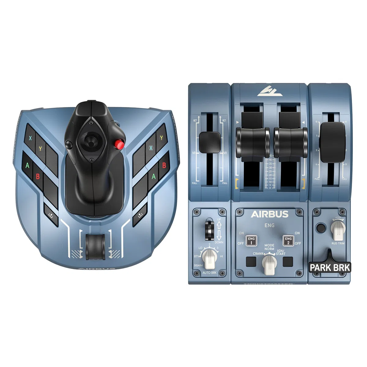 Thrustmaster TCA Captain Pack X Airbus Edition + TFRP Rudder Pedals Bundle – Kit Simulazione di Volo Completo per Xbox Series X|S & PC – Repliche Ufficiali Airbus A320neo