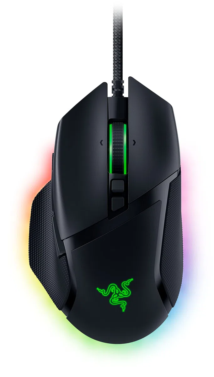 Razer Basilisk V3 - Mouse da gioco USB, 11 pulsanti, messa a fuoco + sensore 26000DPI, interruttore ottico, rotella di inclinazione Razer HyperScroll, illuminazione cromata, RZ01-04000100-R3M1, nero