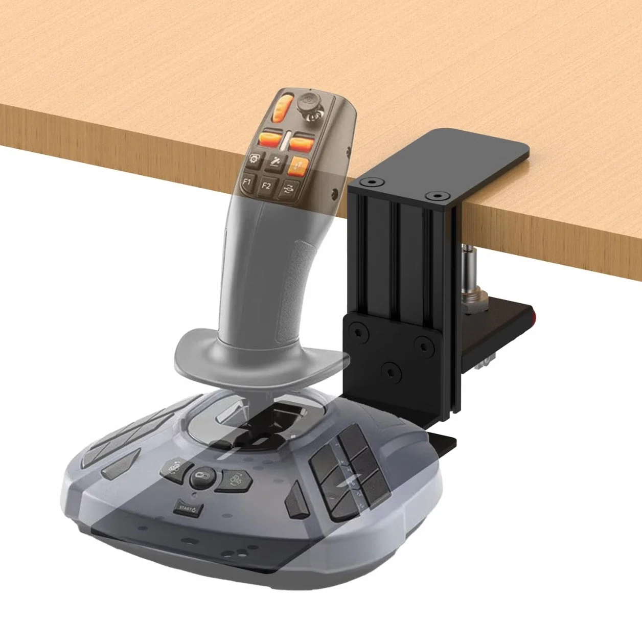 Supporto per il fissaggio su scrivania compatibile con Thrustmaster T.Flight Hotas One/Hotas 4/Stick X, SimTask Farmstick, VelocityOne Flightstick, G Extreme 3D Pro Joystick USB, WINWING URSA MINOR Jo
