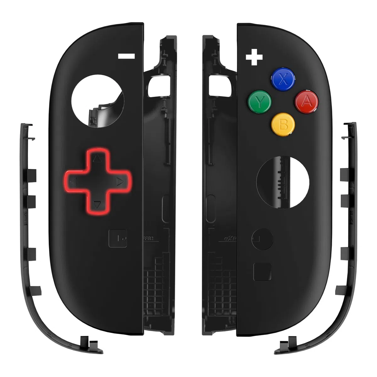 eXtremeRate Cover Tasti Kit + Levette Analogiche 3D Ricambio per Nintendo Switch 2 Controller - Nero