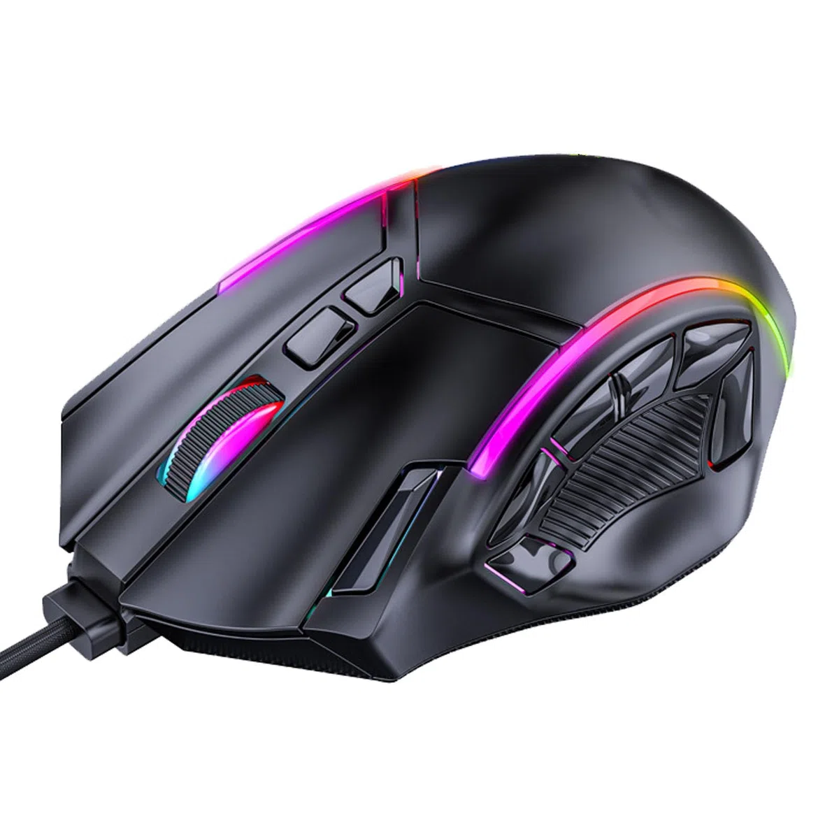 Eujgoov Mouse Gaming RGB Cablato con 12 Tasti Macro 12800 DPI, Materiale ABS - Accessori per Computer