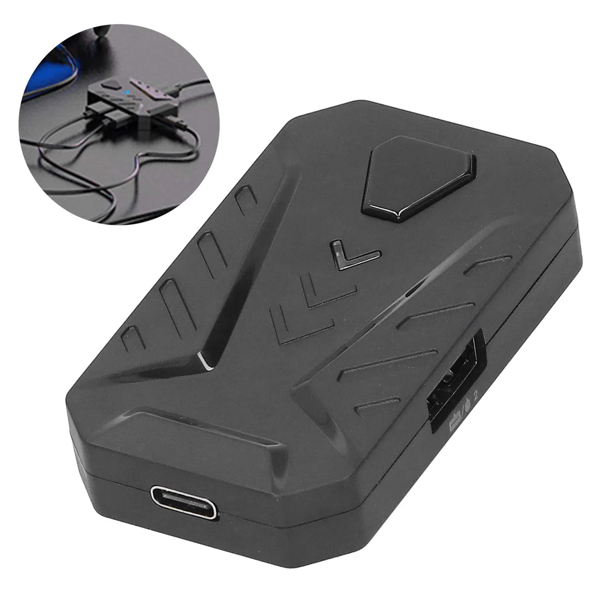 Yoidesu Convertitore Mouse Tastiera per /PS5/ ONE, Convertitore di Controller di Gioco Adattatore per Tastiera e Mouse