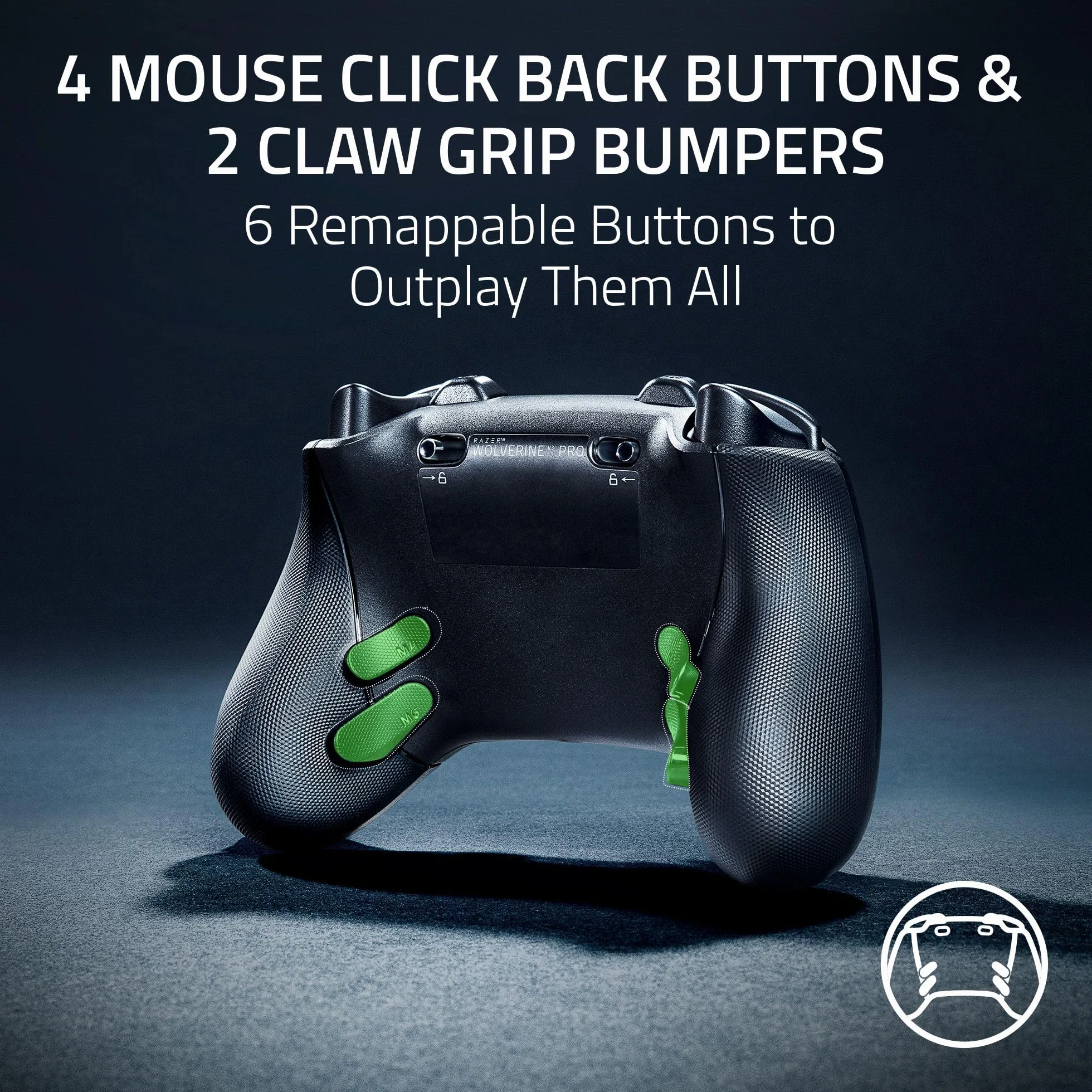 Razer Wolverine V3 Pro Controller da gioco wireless: concesso in licenza per Xbox Series X|S, Xbox One, PC Windows, 6 pulsanti rimappabili, trigger rapidi, levette personalizzabili, modalità torneo