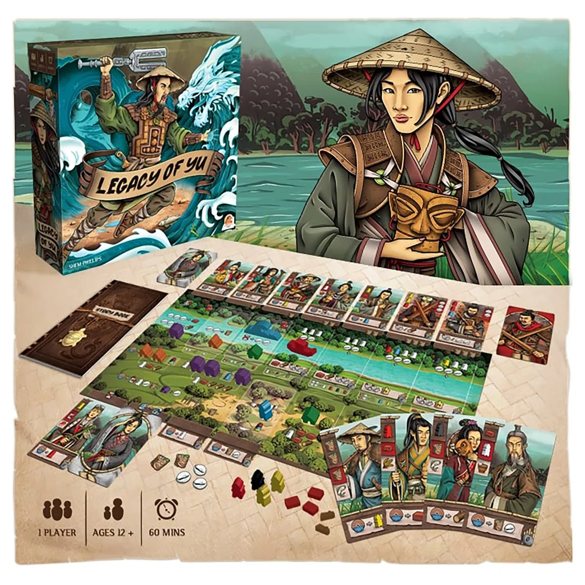 Renegade Game Studios | Legacy of Yu | Gioco di strategia | Età 14 Plus | 1 giocatore | Tempo di gioco: 60 minuti