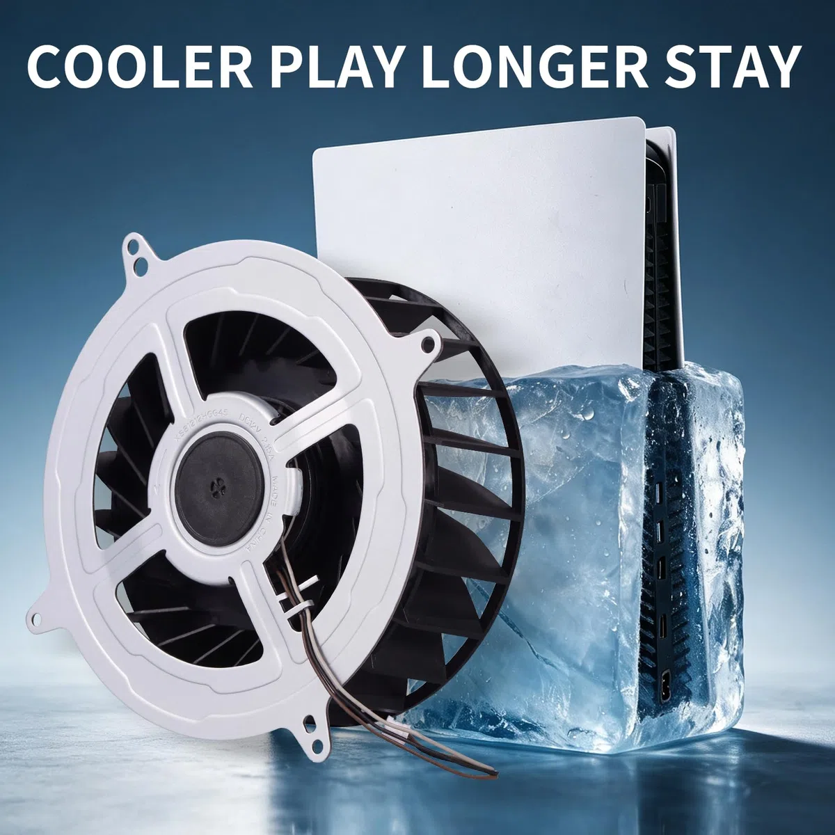 Ventola di raffreddamento interna di ricambio per PS5 CPU Cooler Fan PlayStation 5 Series, 23 lame 12V 2.15A Silence Fan, aggiornamento sostituzione polvere kit di pulizia (con strumento di apertura)