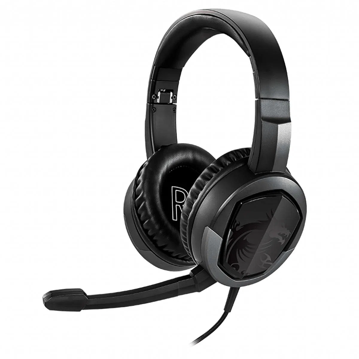 MSI Gaming Microphone Cuffie da Gioco Leggere e Pieghevoli con Design ad Archetto
