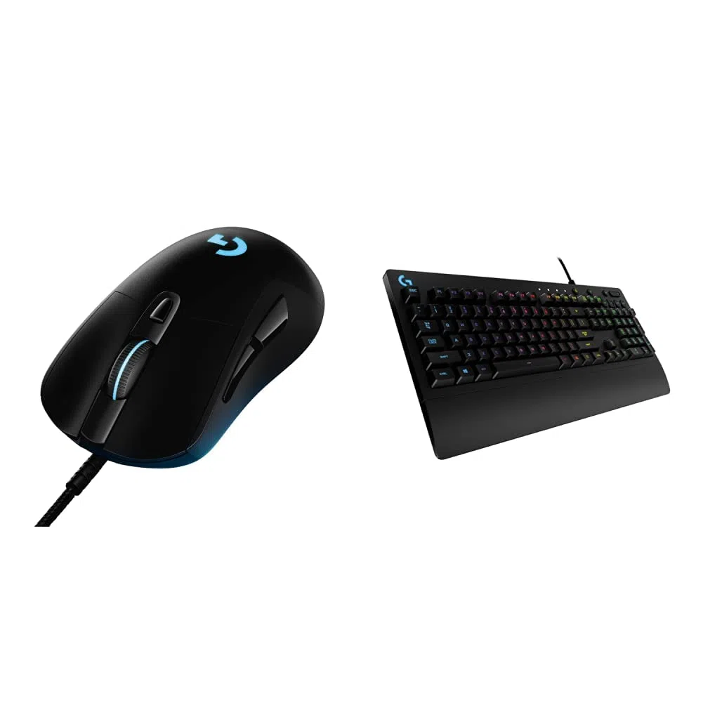 Logitech G403 Mouse Gaming, Sensore HERO 25K, LIGHTSYNC RGB & 213 Prodigy Tastiera Gaming Cablata, LIGHTSYNC RGB, Tasti Retroilluminati