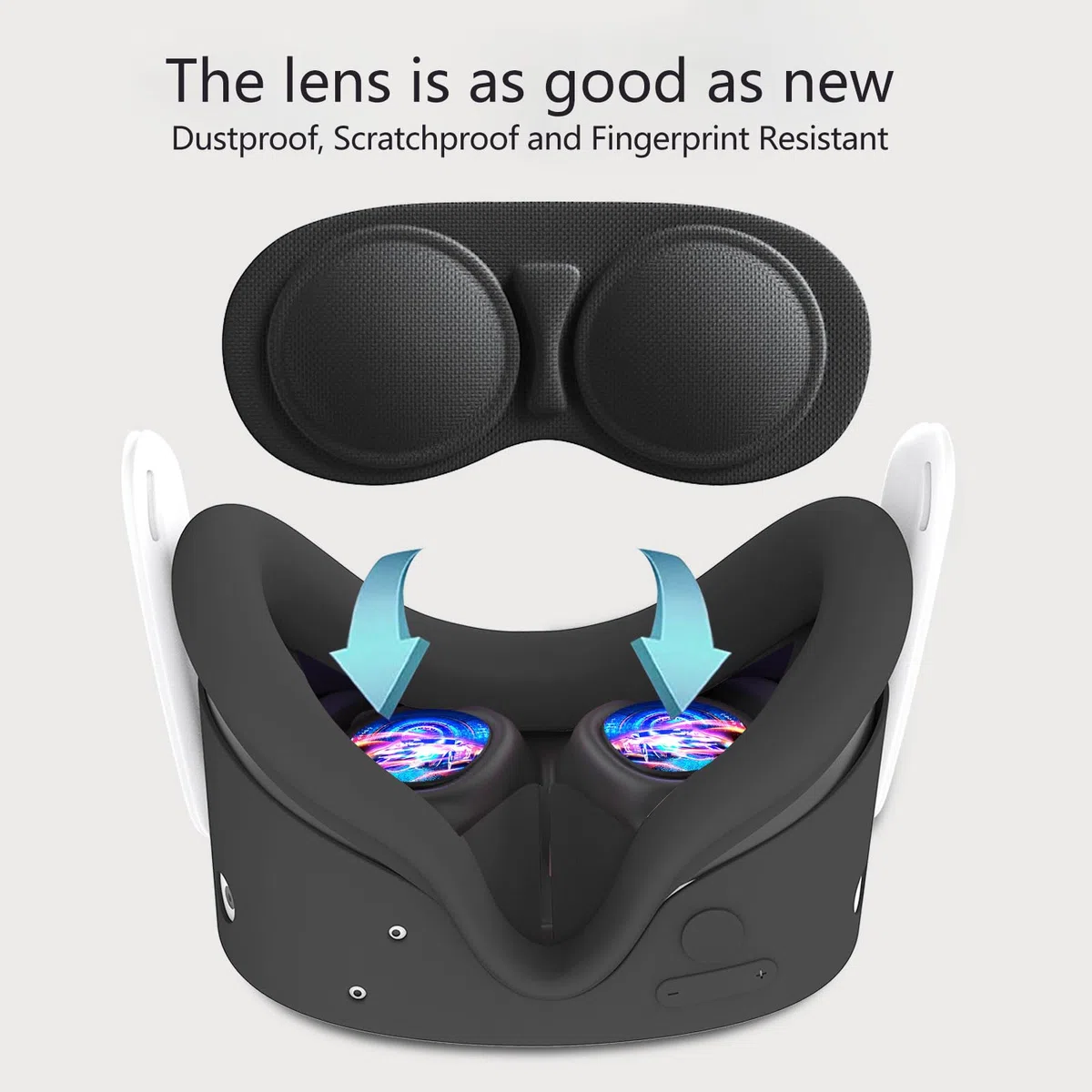 Set di cover in silicone per Meta/Oculus Quest 3s, include custodia per VR, copertura per interfaccia facciale, apertura batteria aggiornata, copertura per presa del controller