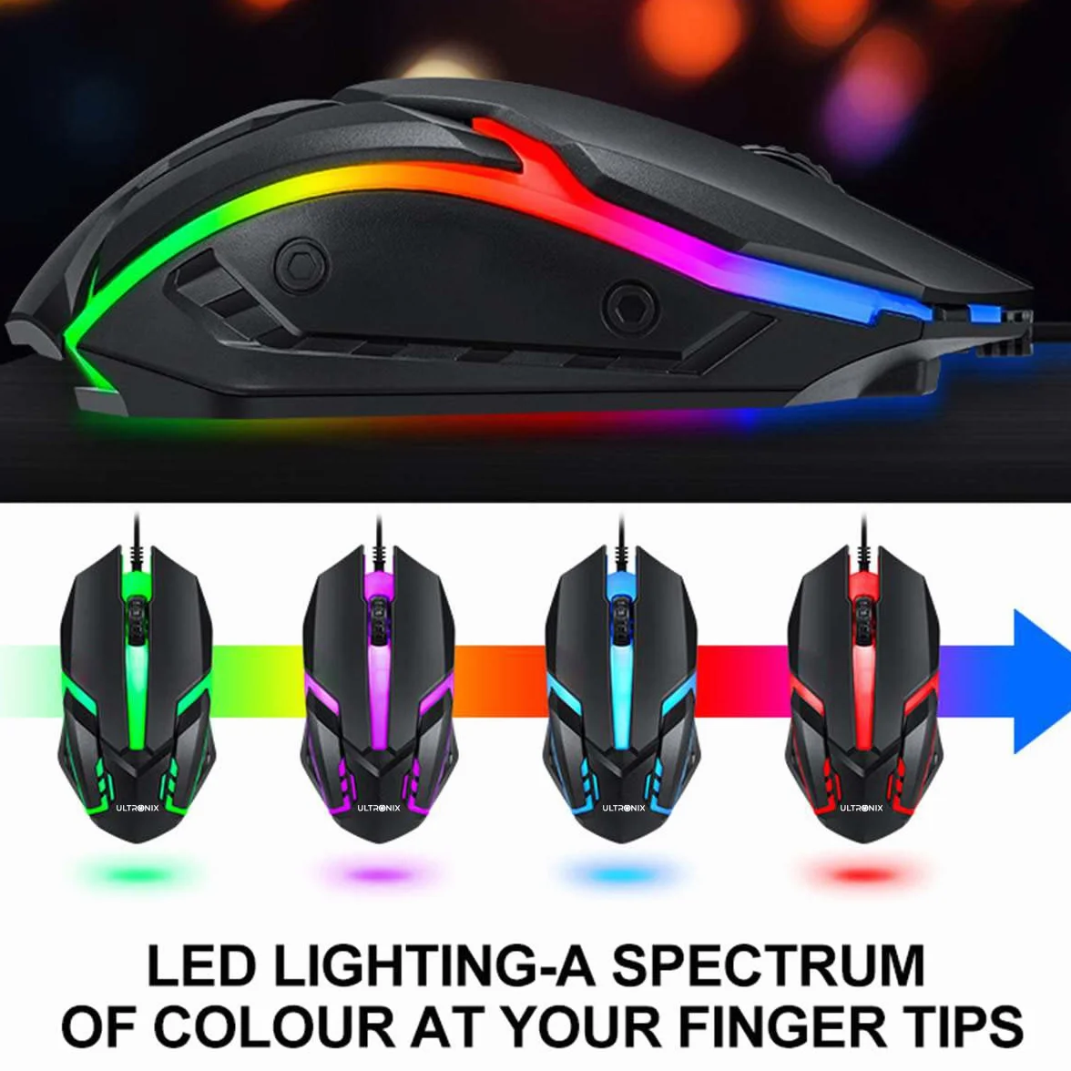 Tastiera da gioco retroilluminata RGB cablata, mouse da gioco, tappetino per mouse da gioco, cuffie da gioco Combo All in One PC Gamer Bundle per PC Windows, Xbox/PS4