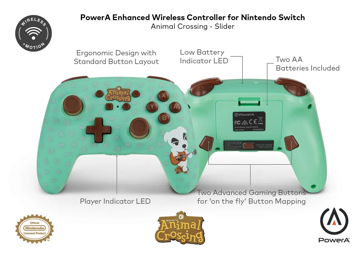 PowerA Enhanced Wireless Controller for Nintendo Switch - Animal Crossing: K.K. Slider