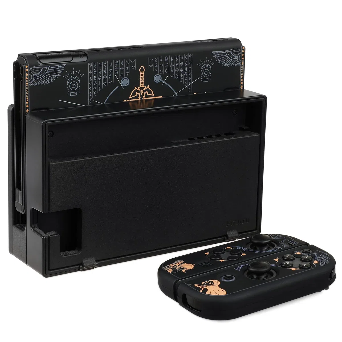 Custodia protettiva agganciabile compatibile con Switch, custodia rigida per controller Switch e Joy-Con con 4 impugnature per pollice, custodia per il trasporto di Zelda Switch (The Legend of Zelda)